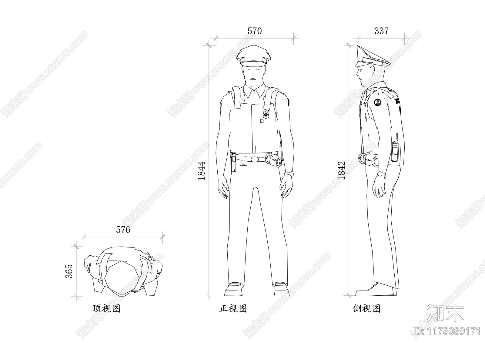 现代人物cad施工图下载【ID:1178089171】