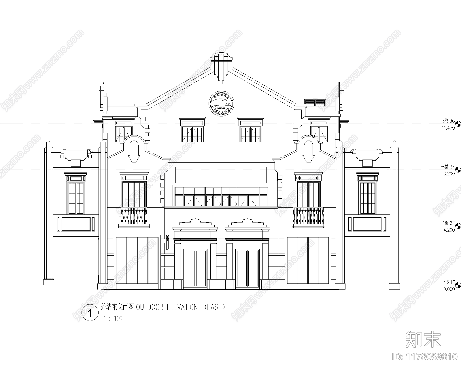 现代美式酒吧施工图下载【ID:1178089810】