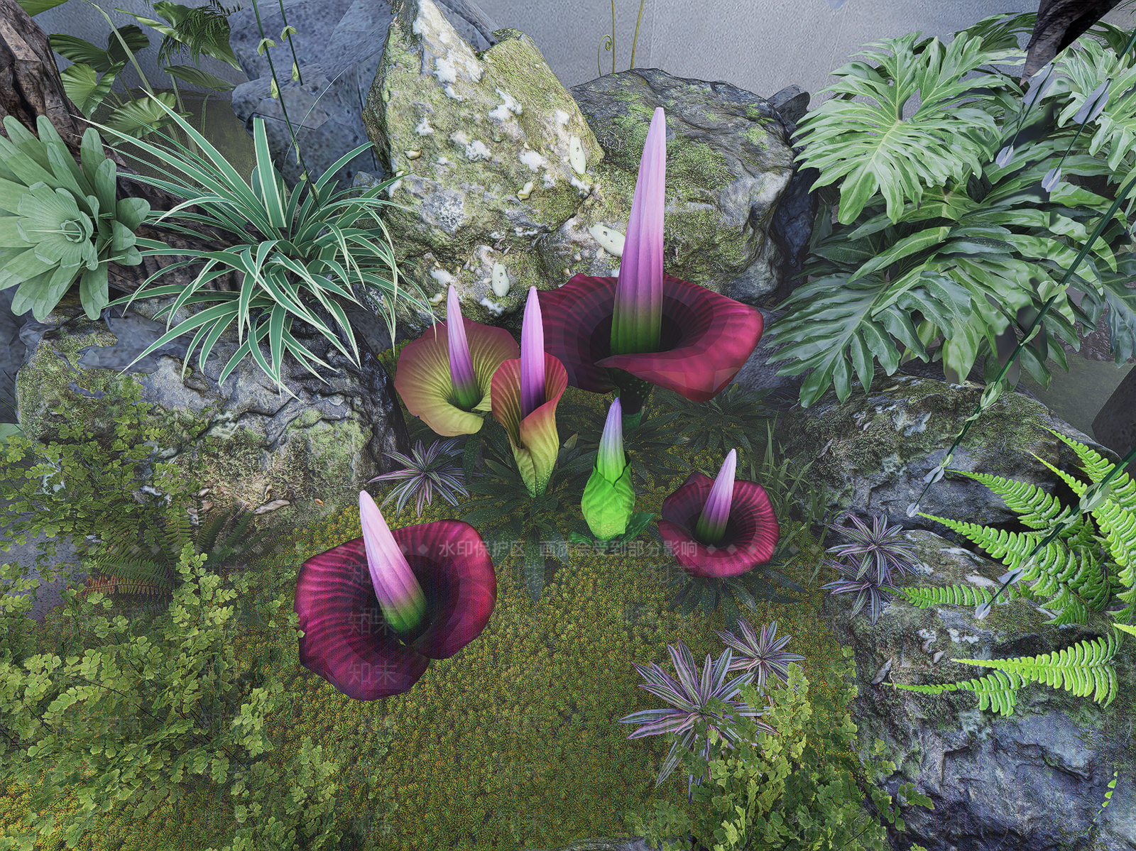 植物组合SU模型下载【ID:1178098320】