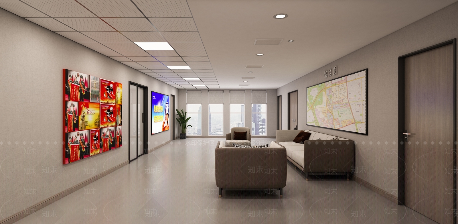 现代接待室3D模型下载【ID:1178103238】