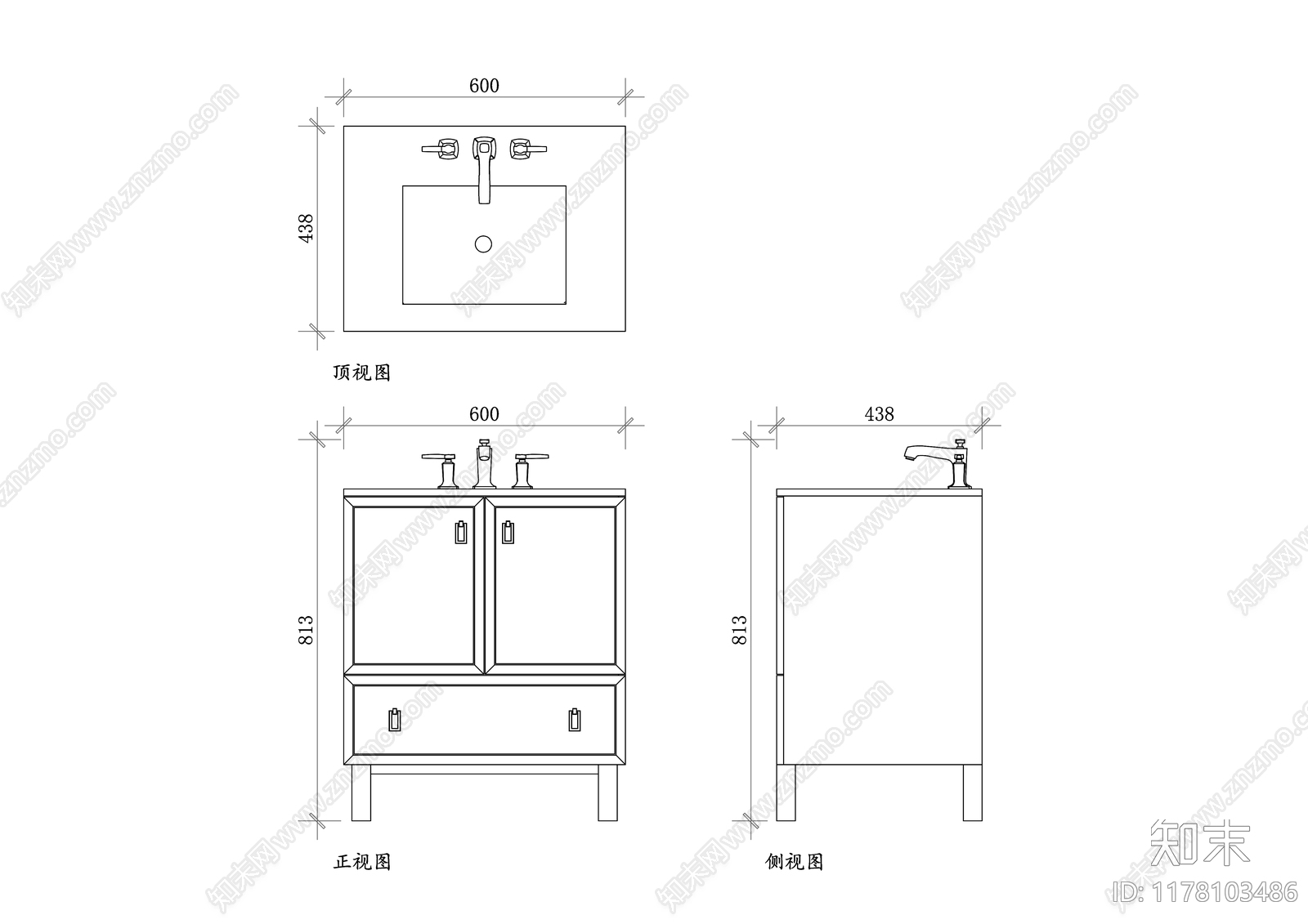 现代卫浴设施施工图下载【ID:1178103486】