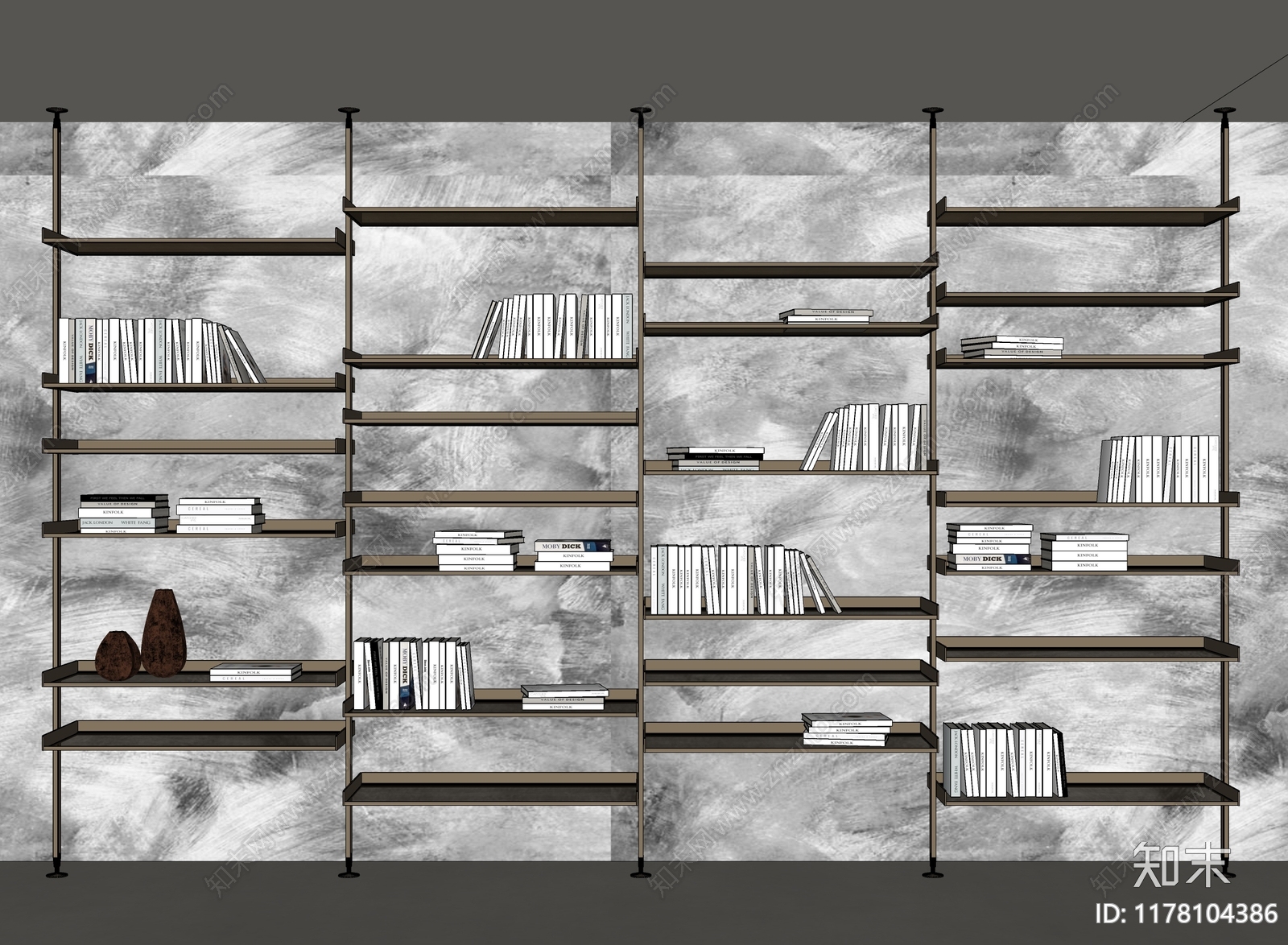 现代简约书架SU模型下载【ID:1178104386】