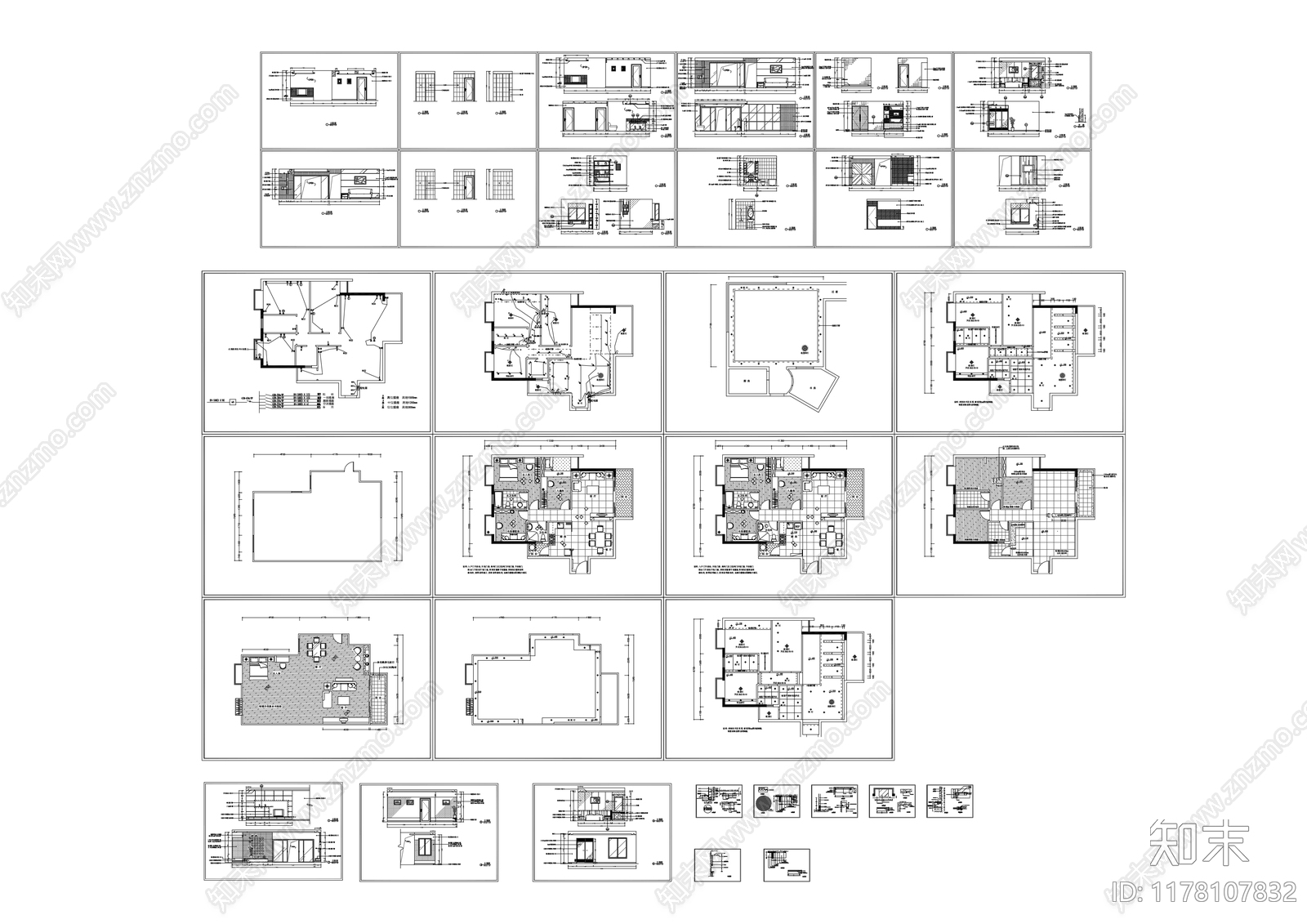 平层cad施工图下载【ID:1178107832】