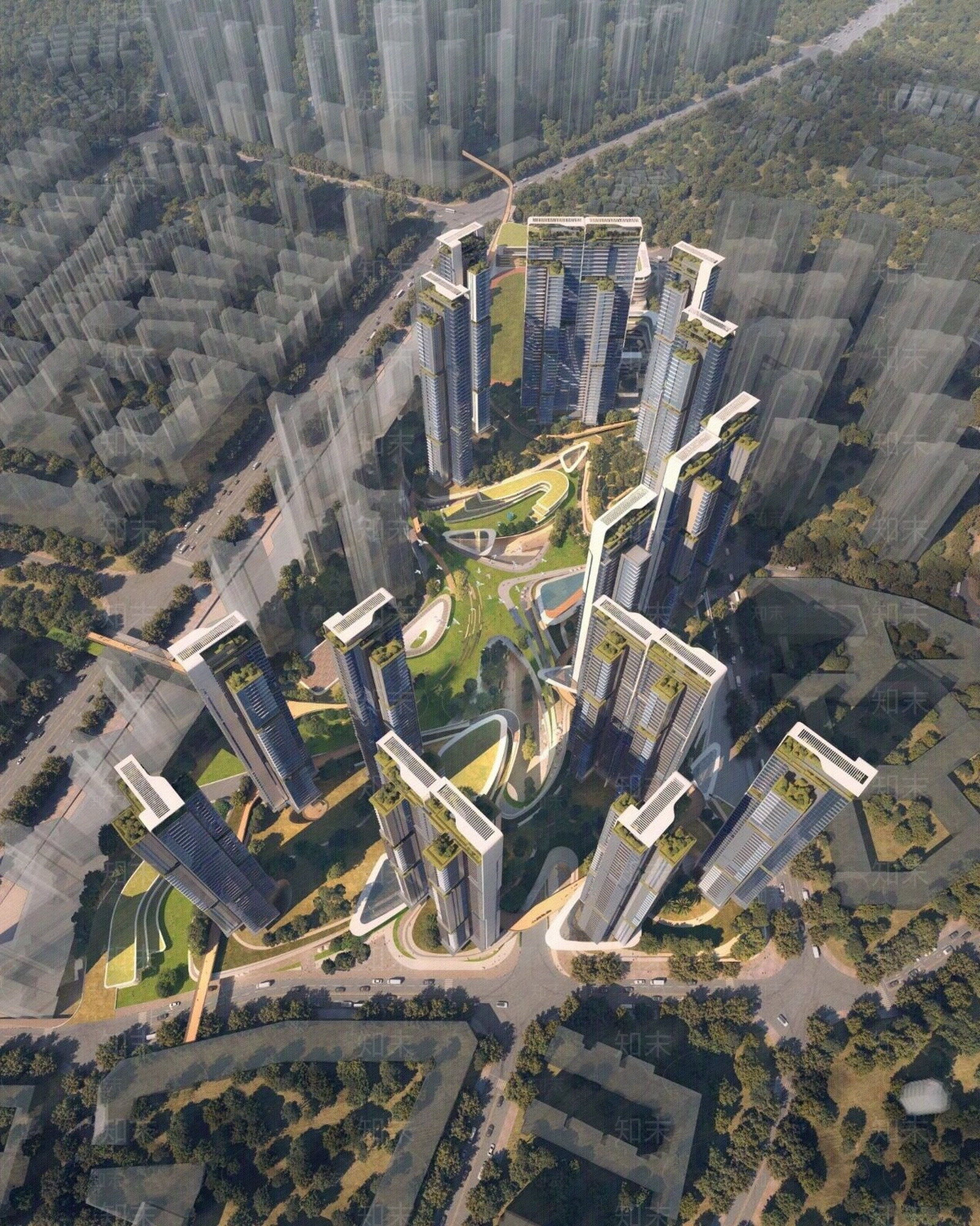 现代小区外景贴图下载【ID:1178108811】