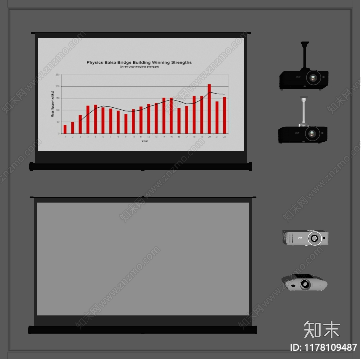 投影幕布SU模型下载【ID:1178109487】