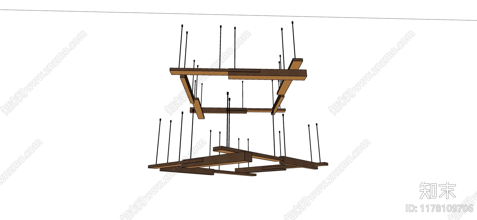 现代吊灯SU模型下载【ID:1178109706】