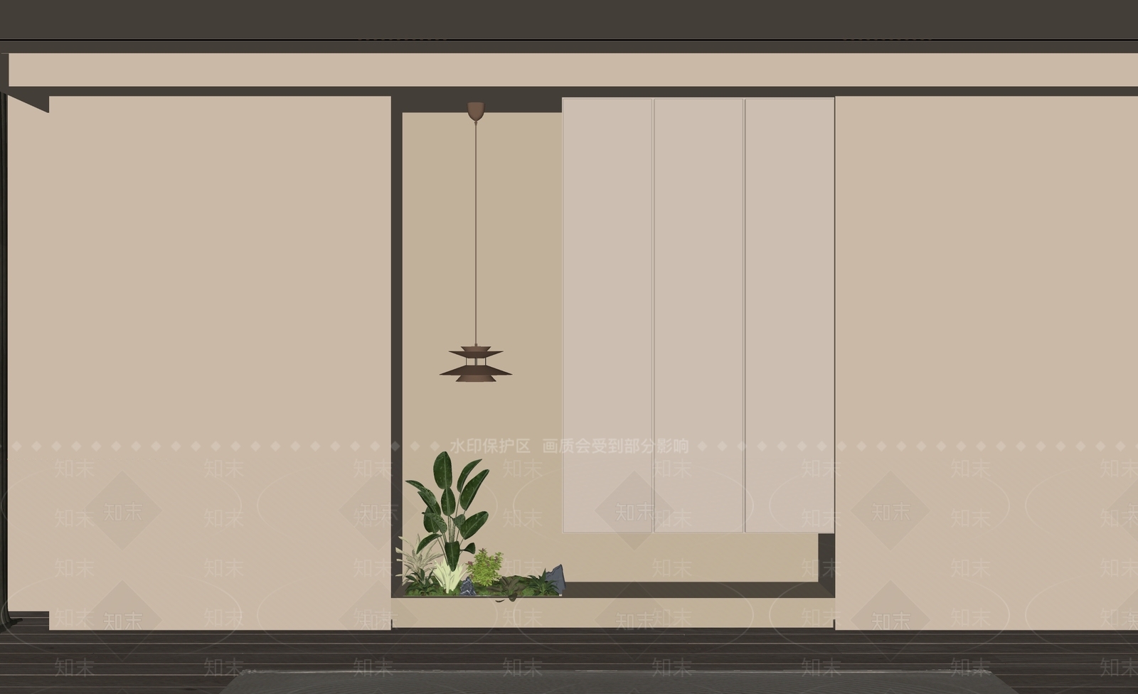 现代鞋柜SU模型下载【ID:1178115244】