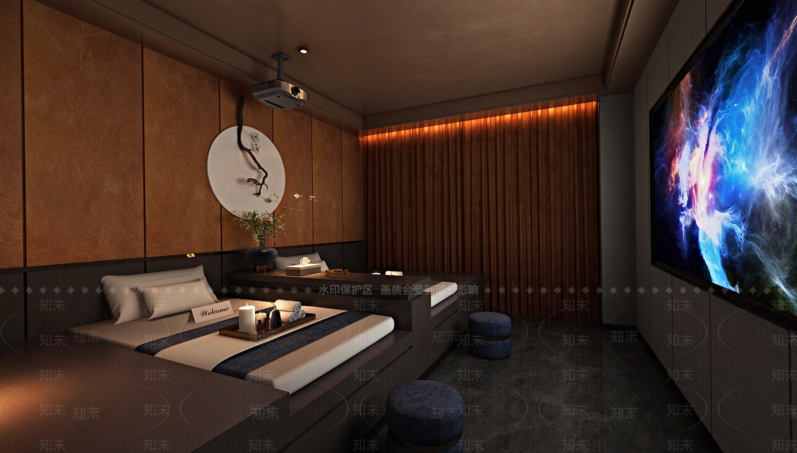 现代足浴店3D模型下载【ID:1178117127】