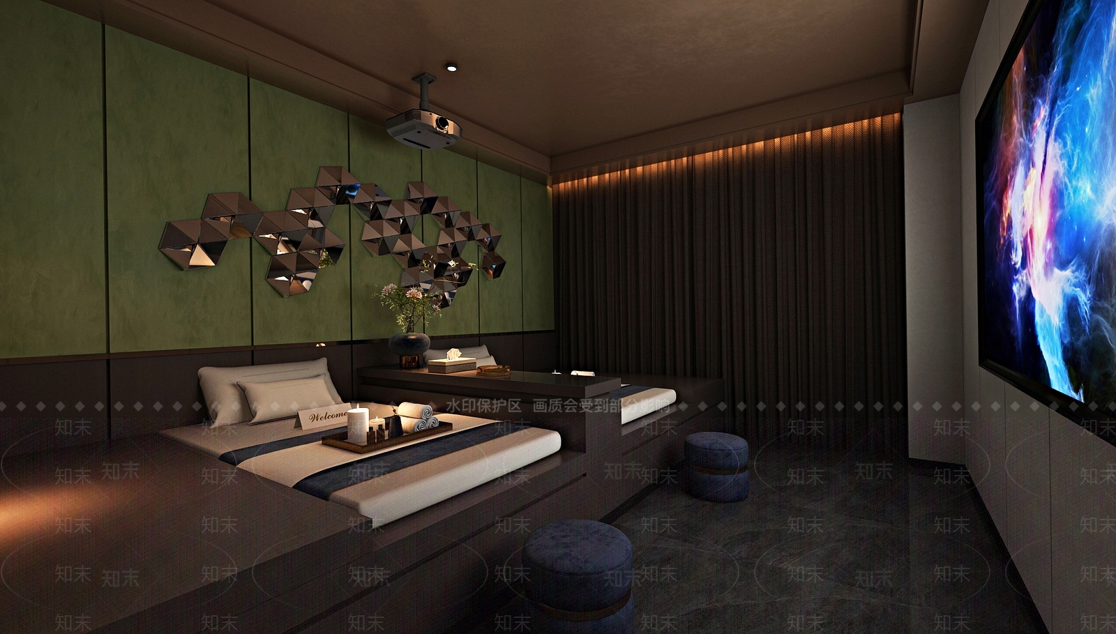 现代足浴店3D模型下载【ID:1178118291】