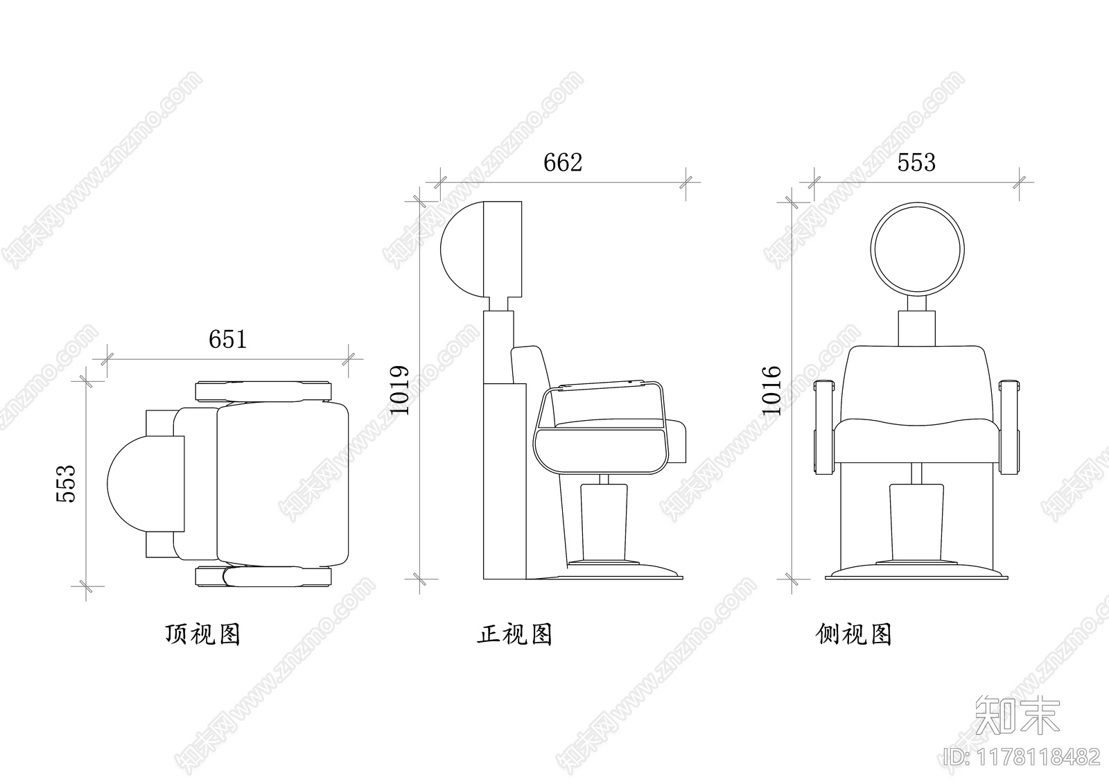 现代椅子施工图下载【ID:1178118482】