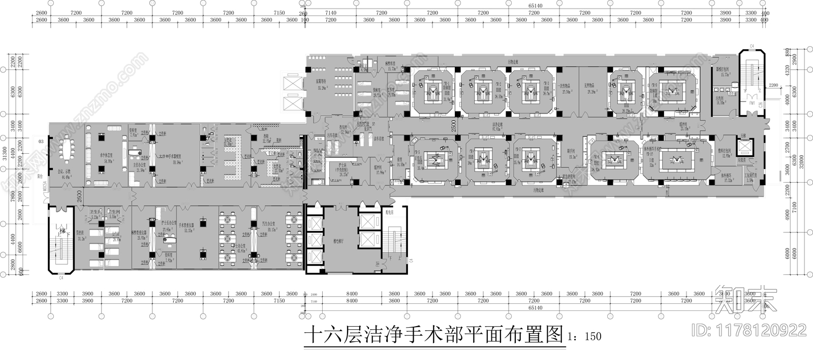现代医院cad施工图下载【ID:1178120922】