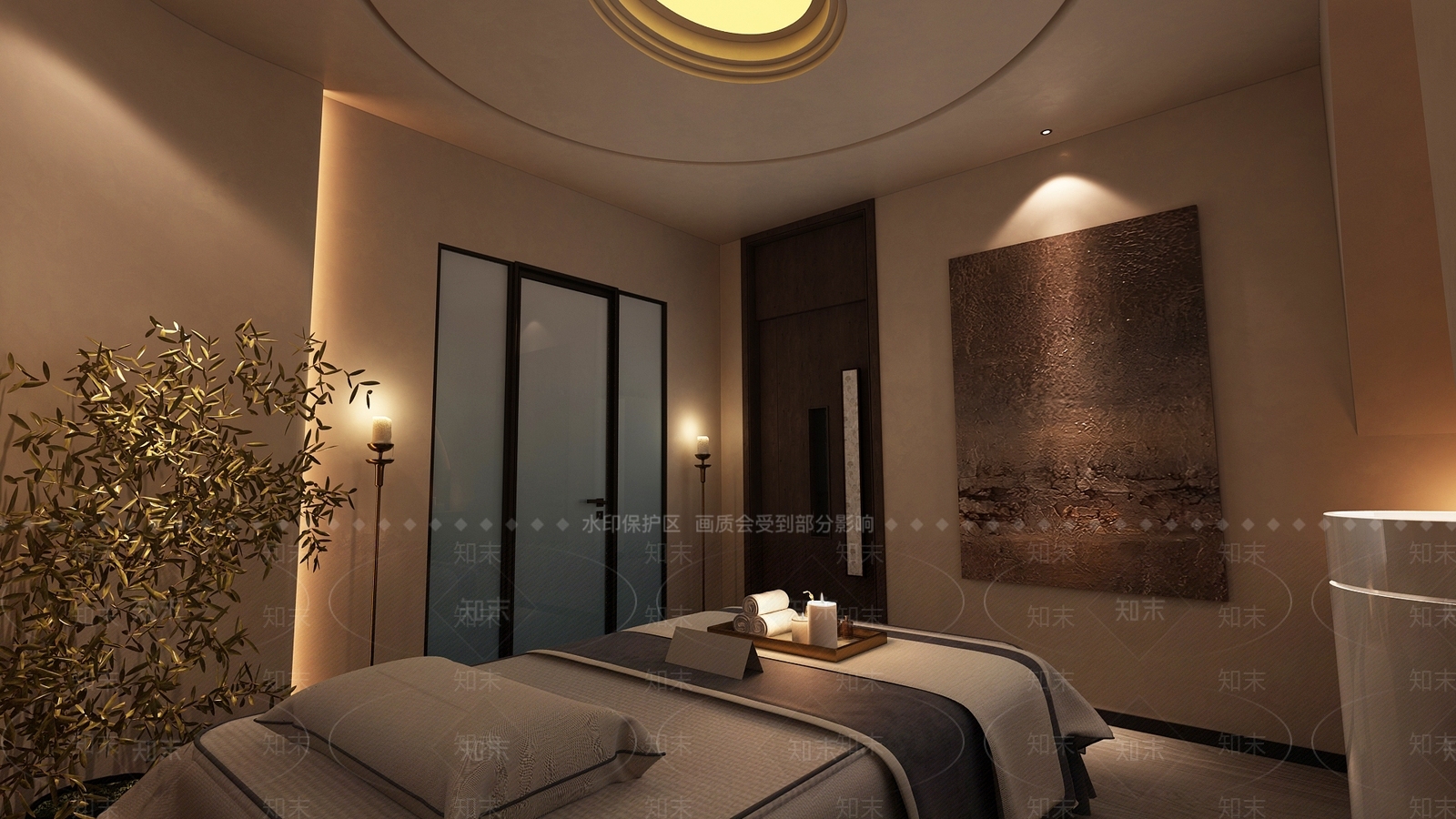 现代侘寂美容院3D模型下载【ID:1178125489】