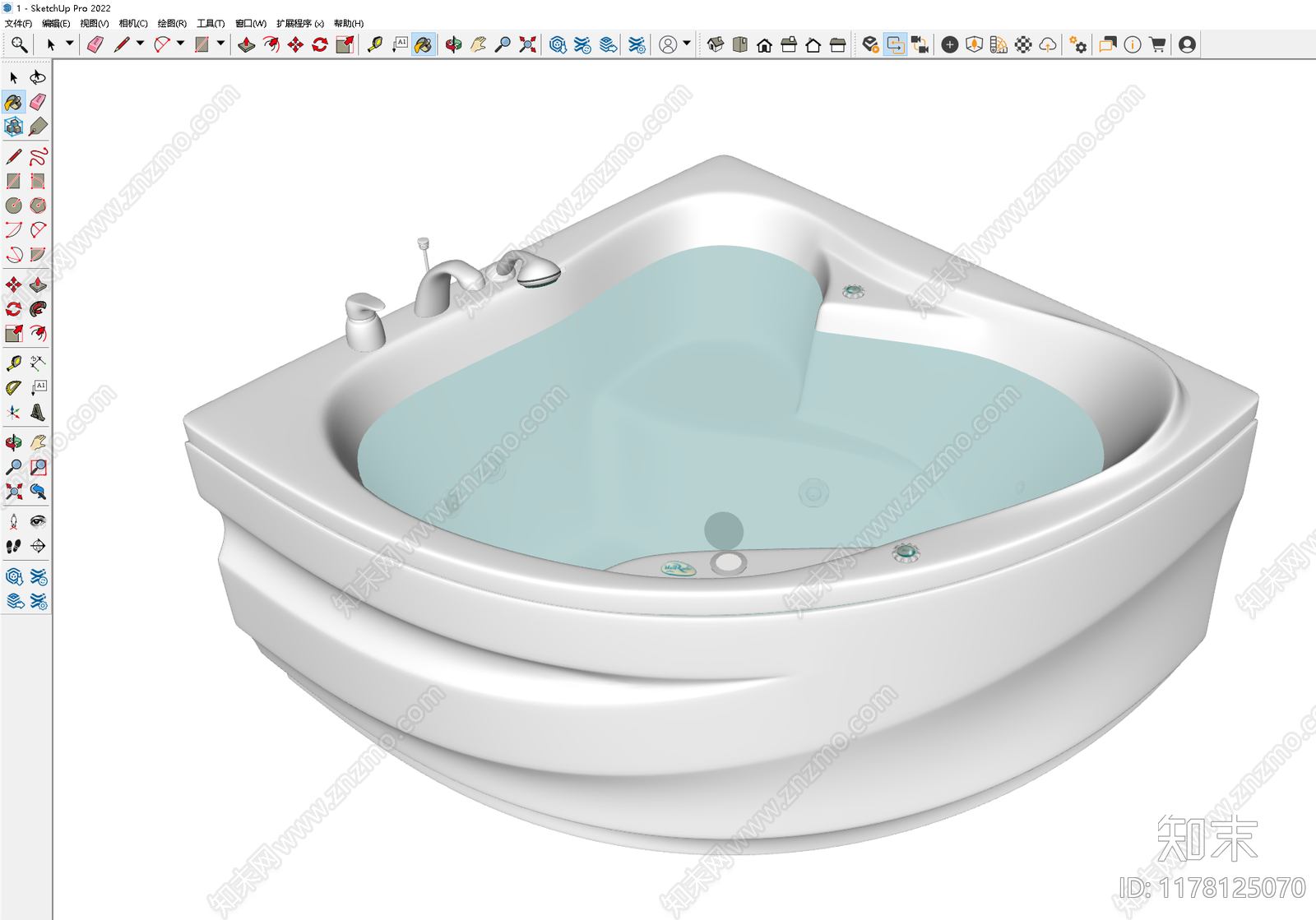 浴缸SU模型下载【ID:1178125070】