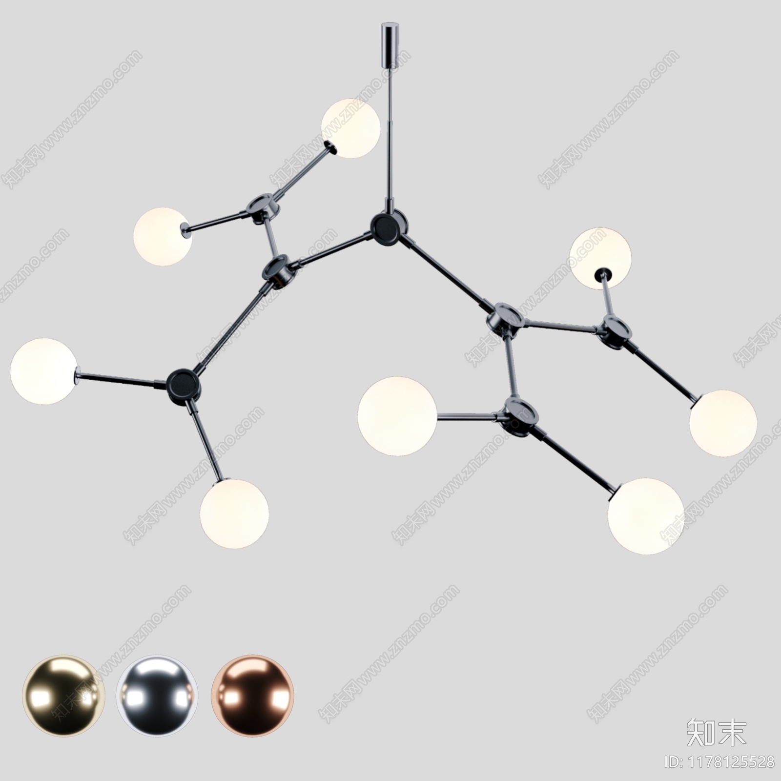 现代吊灯3D模型下载【ID:1178125528】