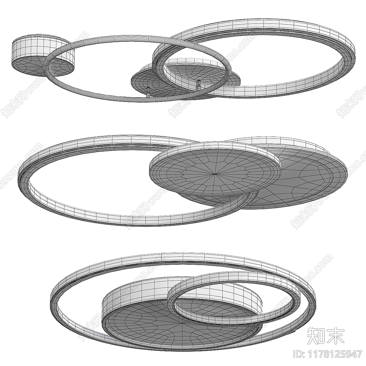 吸顶灯3D模型下载【ID:1178125947】