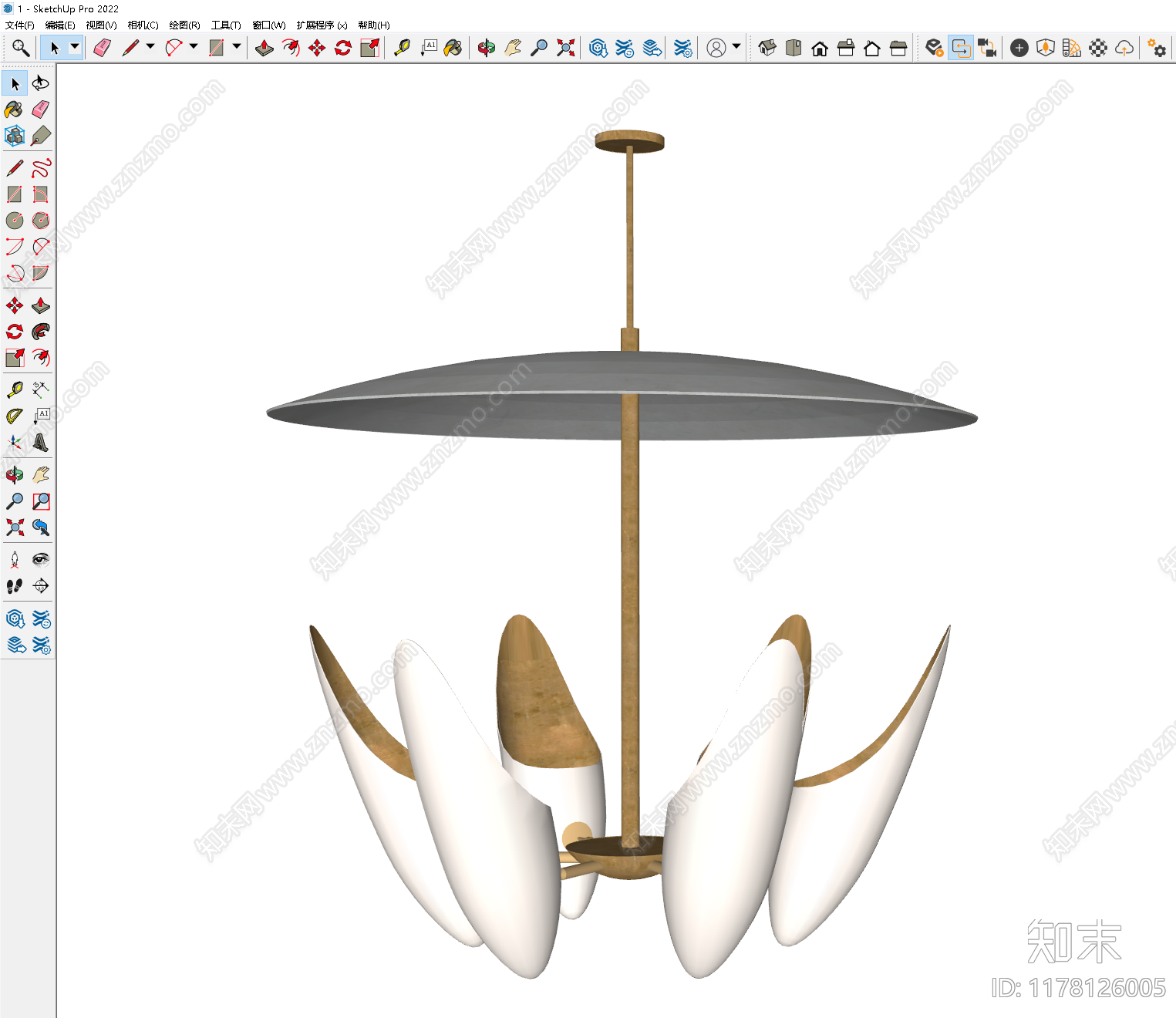 现代吊灯SU模型下载【ID:1178126005】