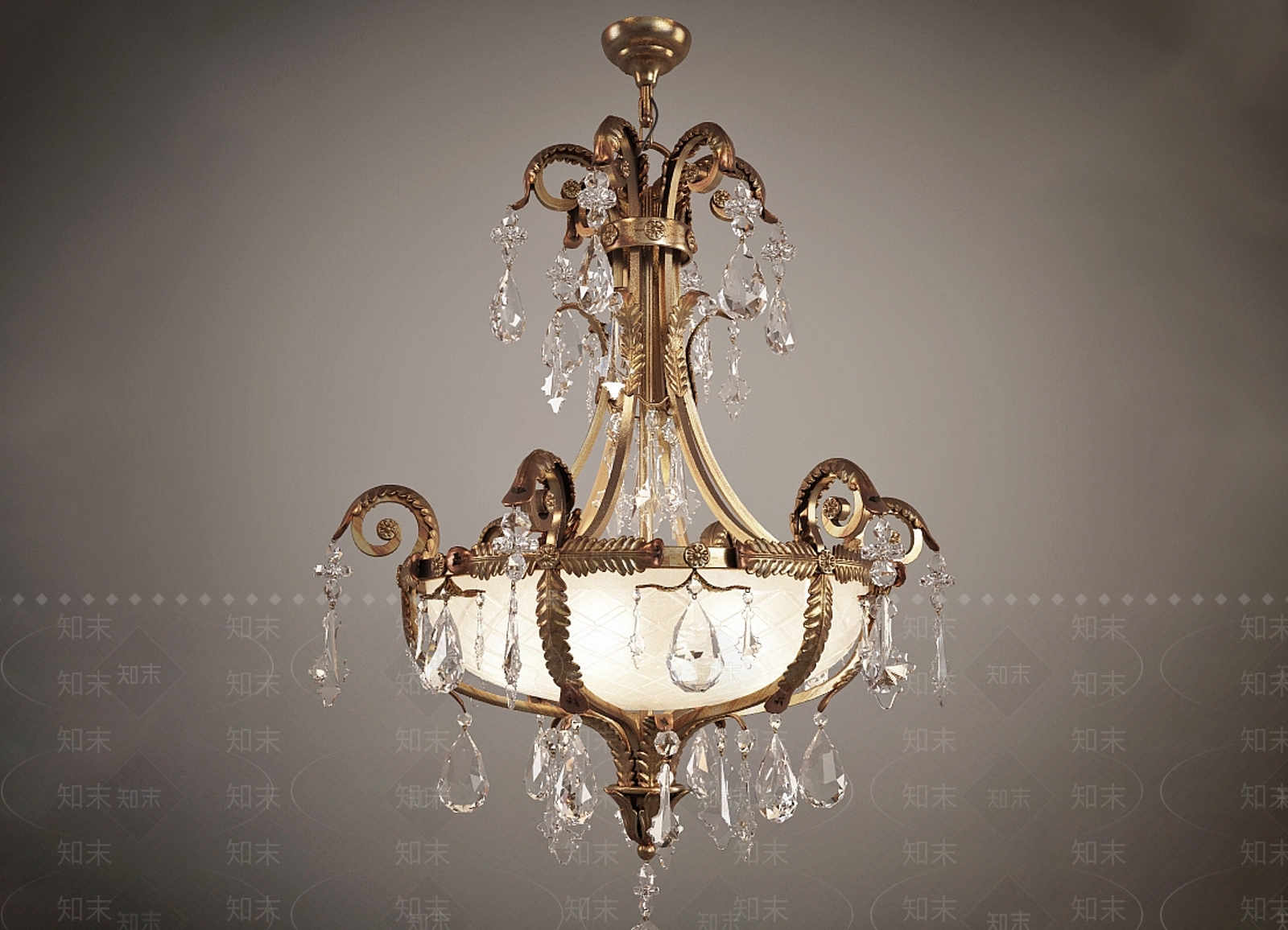 美式欧式吊灯SU模型下载【ID:1178126250】