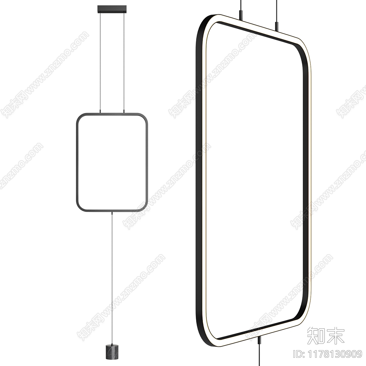 现代吊灯3D模型下载【ID:1178130909】