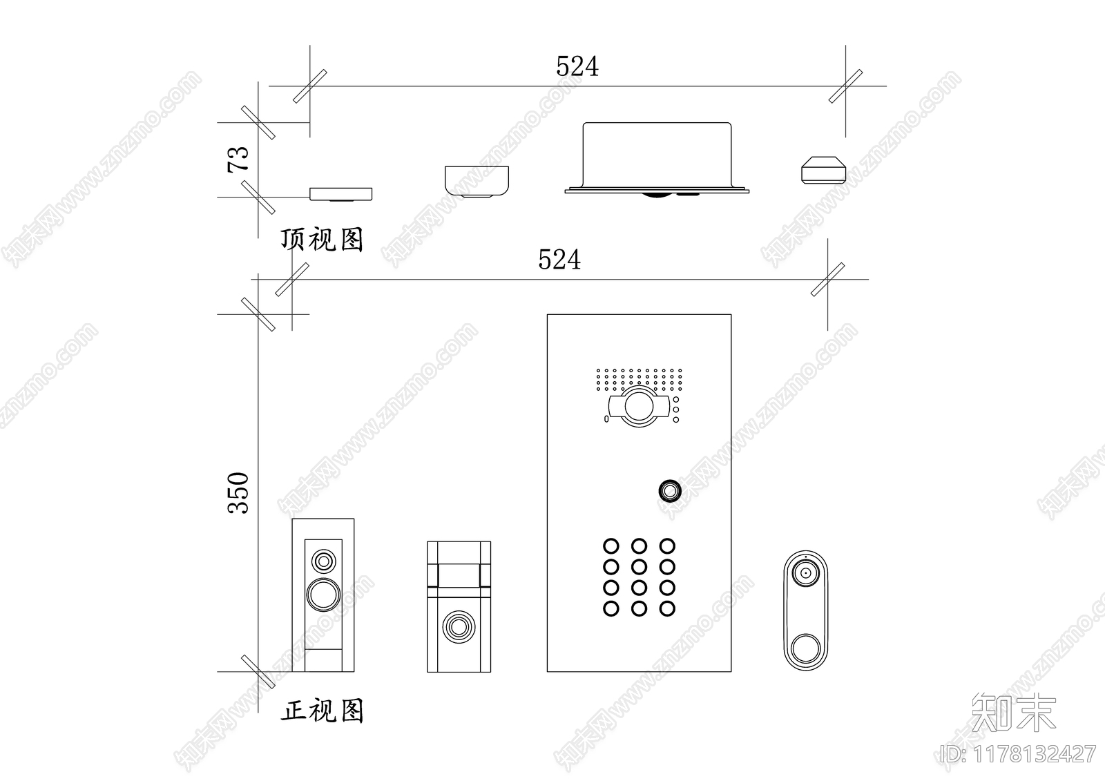 现代监控施工图下载【ID:1178132427】