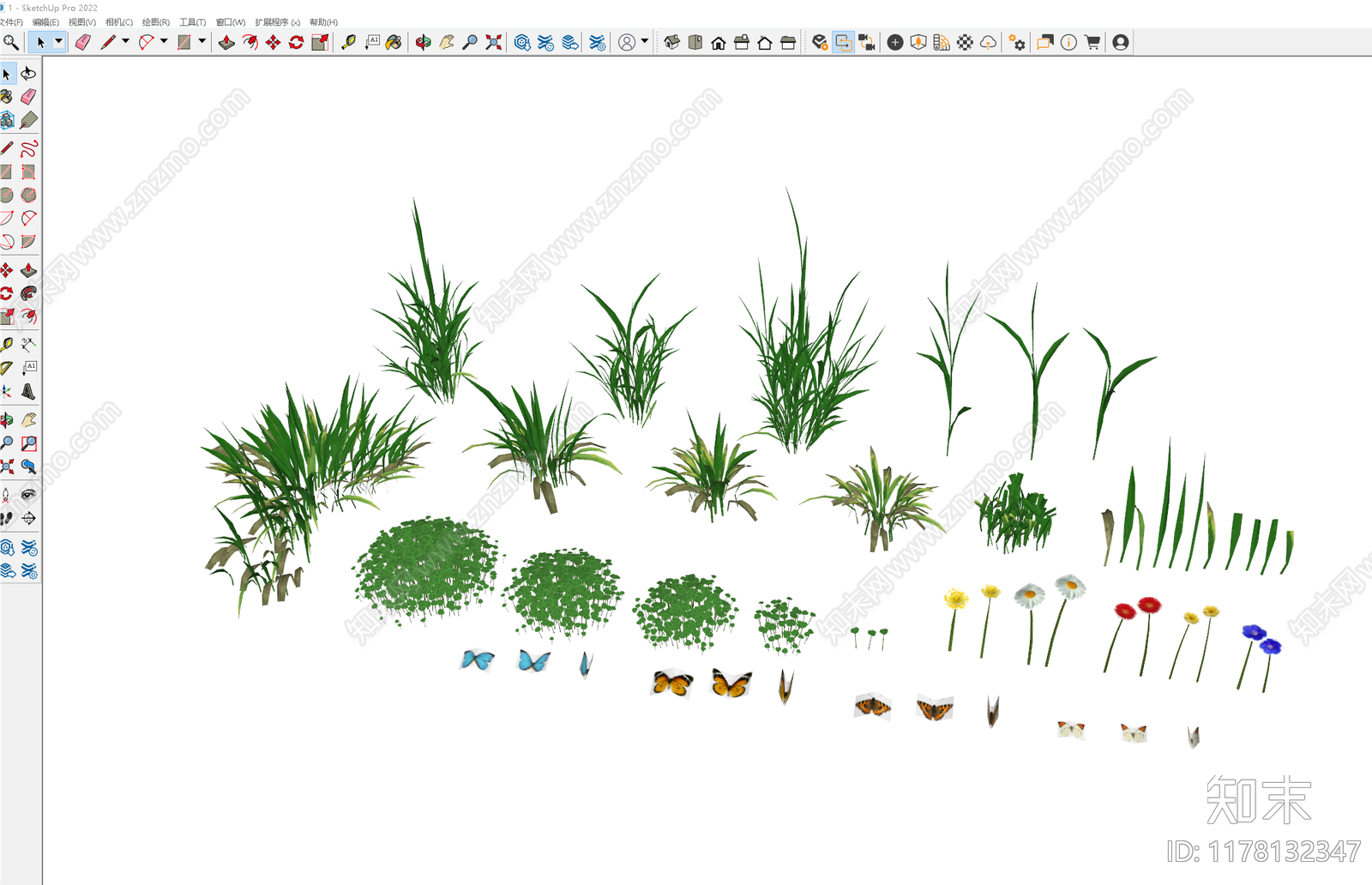 花草SU模型下载【ID:1178132347】