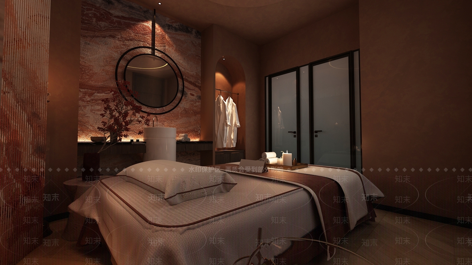现代侘寂美容院3D模型下载【ID:1178135462】