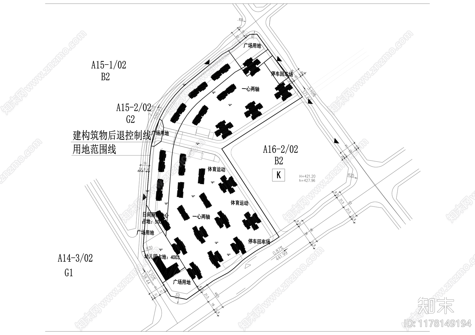 现代住宅楼建筑施工图下载【ID:1178149194】