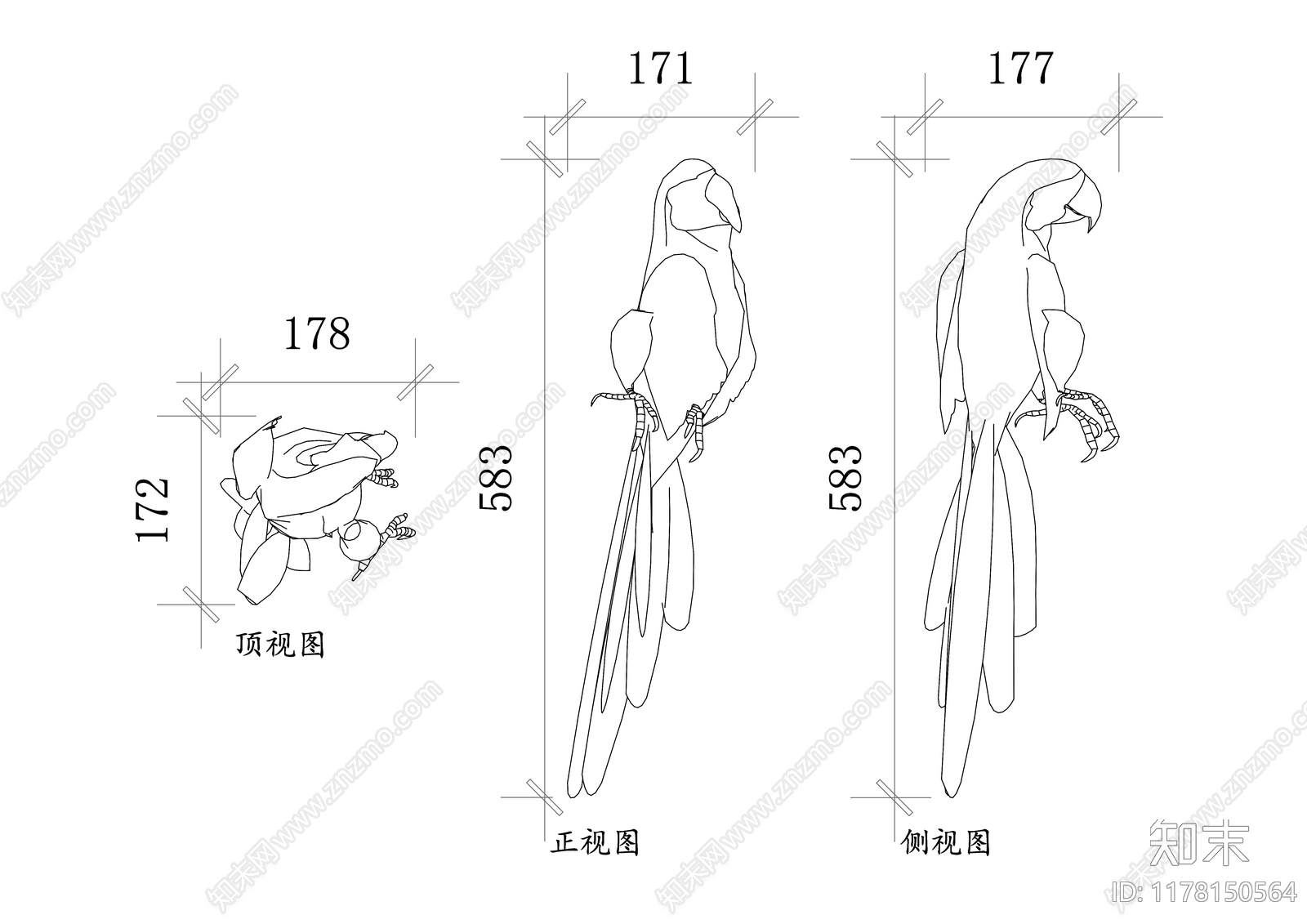 现代动物施工图下载【ID:1178150564】