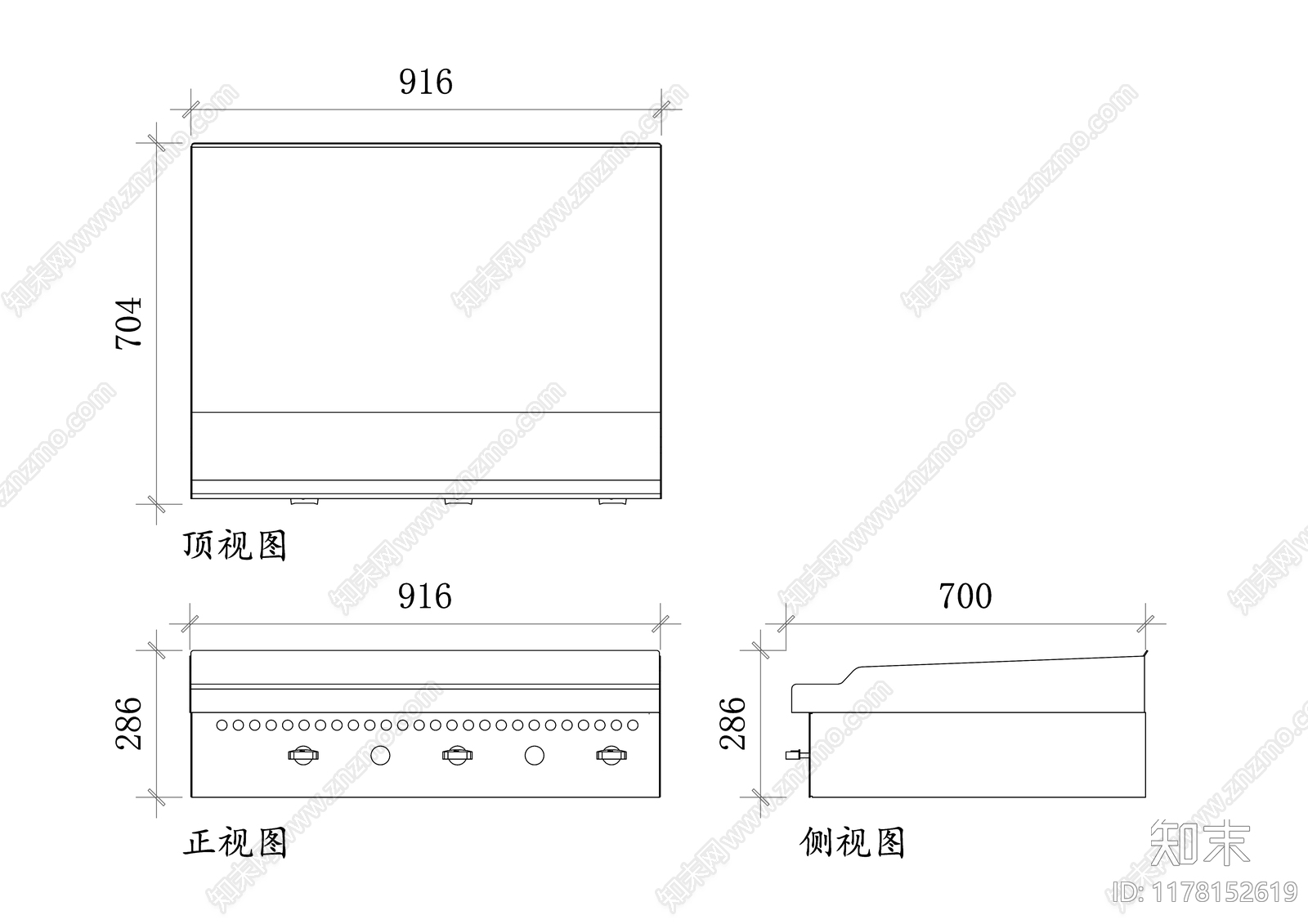 现代厨房设施施工图下载【ID:1178152619】