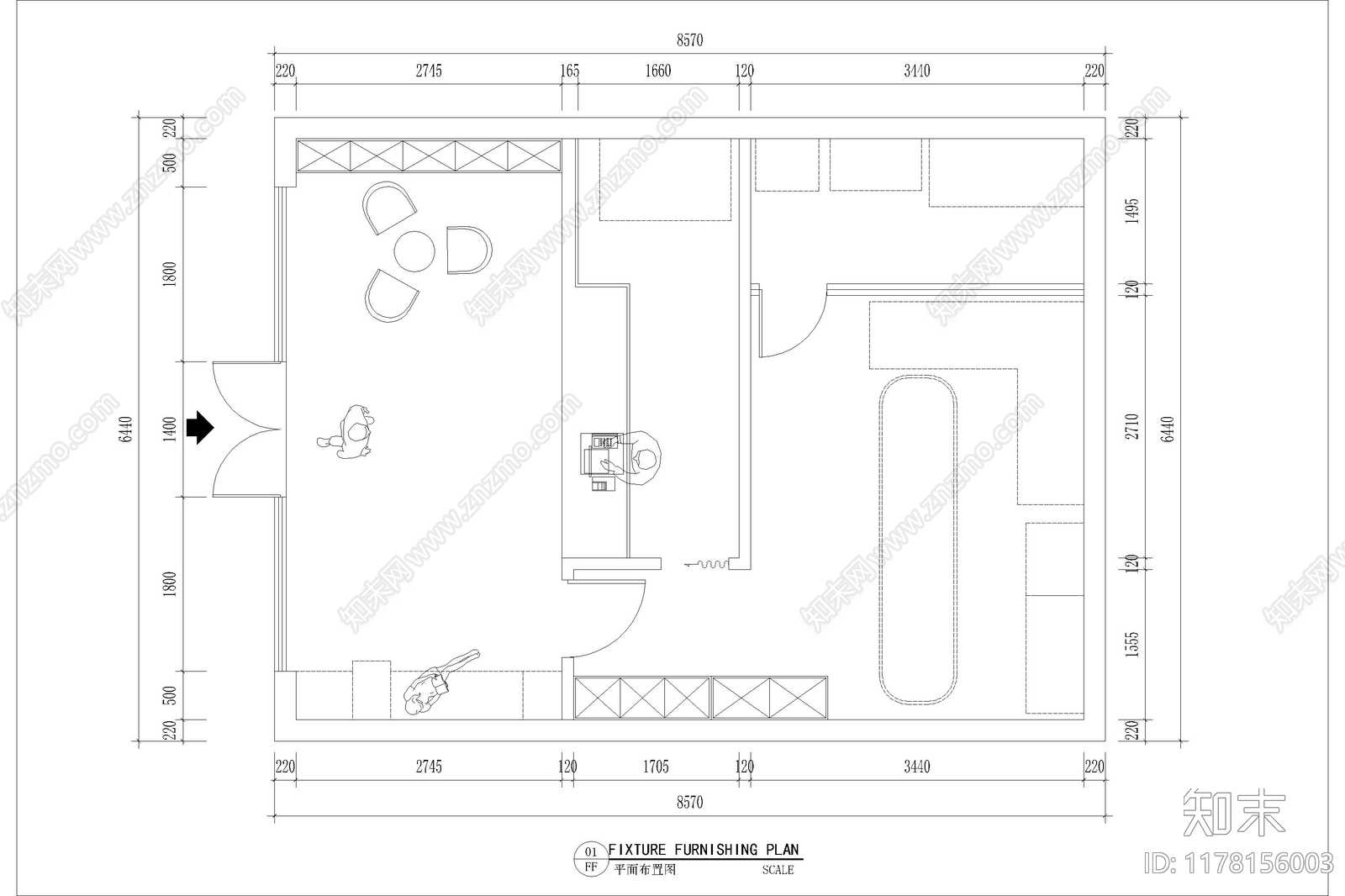 现代其他商业空间cad施工图下载【ID:1178156003】