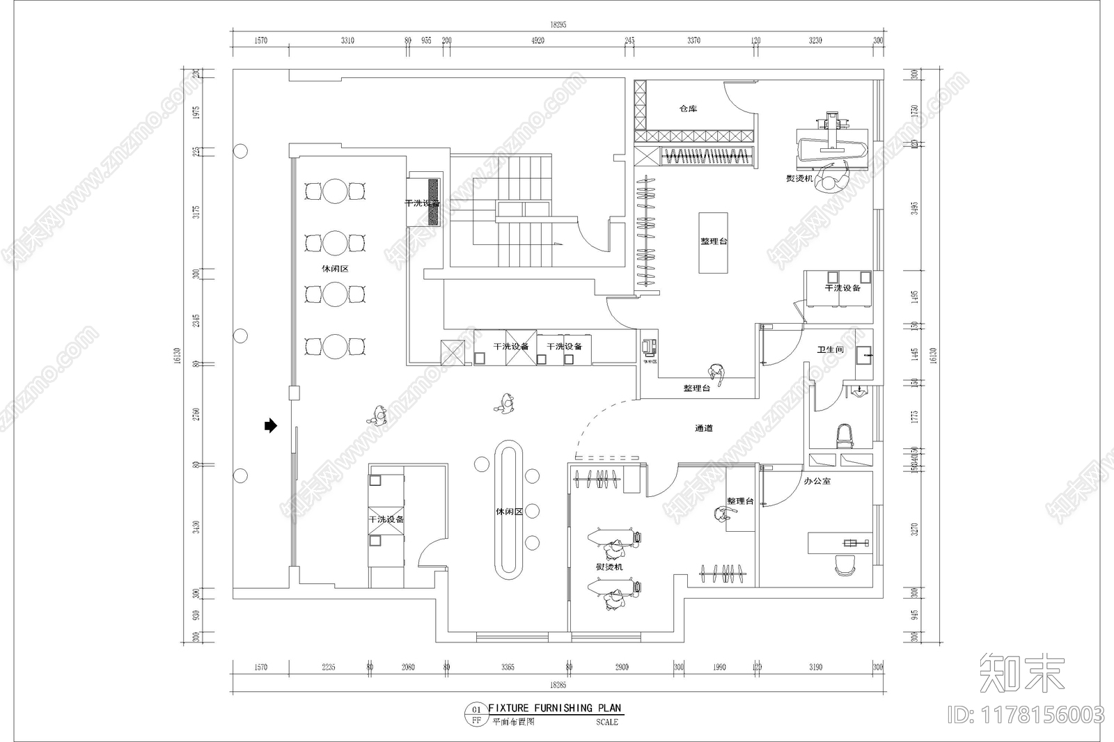 现代其他商业空间cad施工图下载【ID:1178156003】