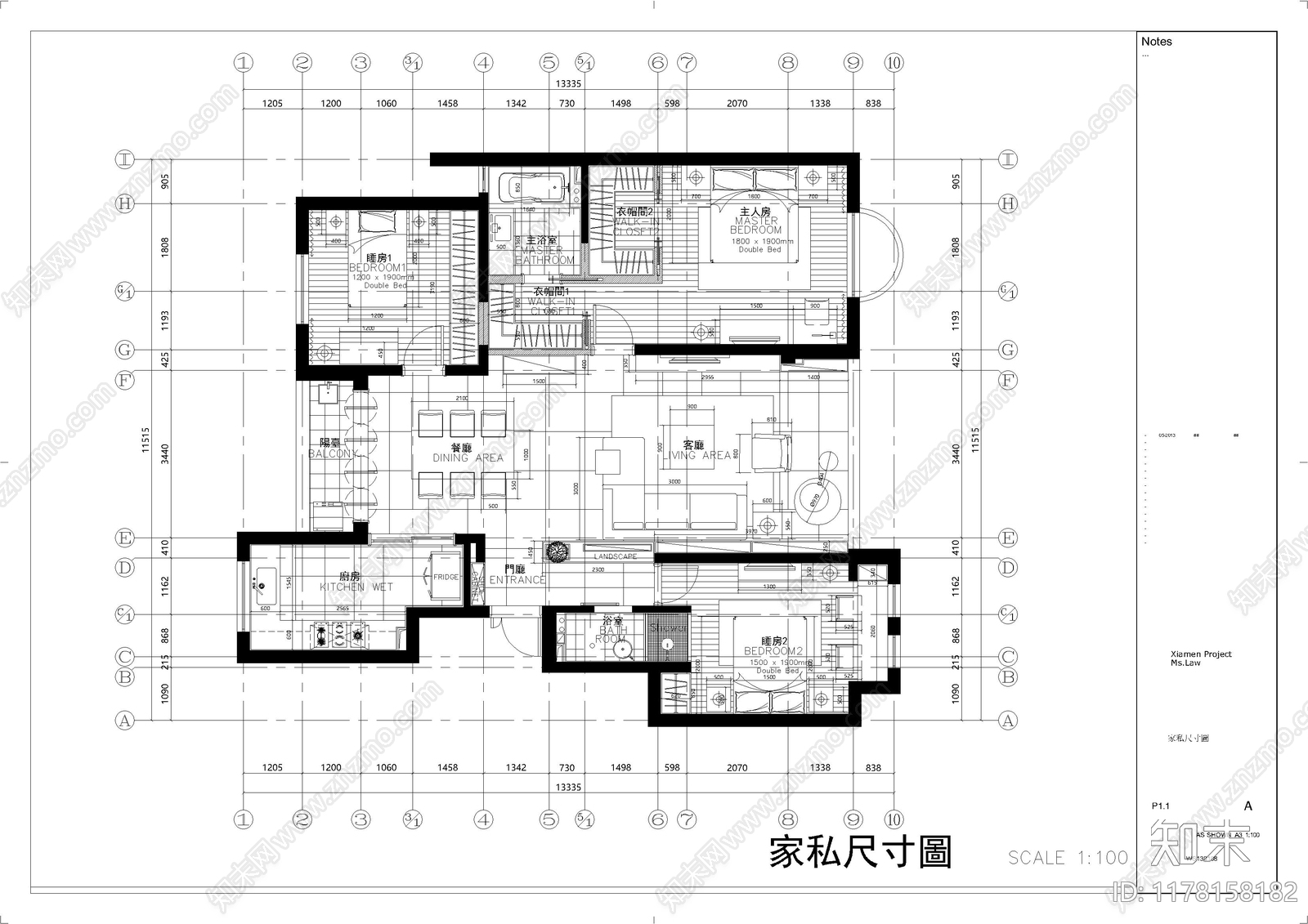 其他家装空间cad施工图下载【ID:1178158182】