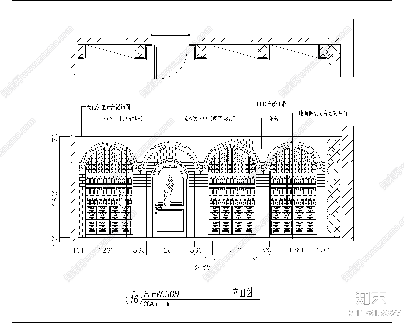 现代美式会所施工图下载【ID:1178159227】