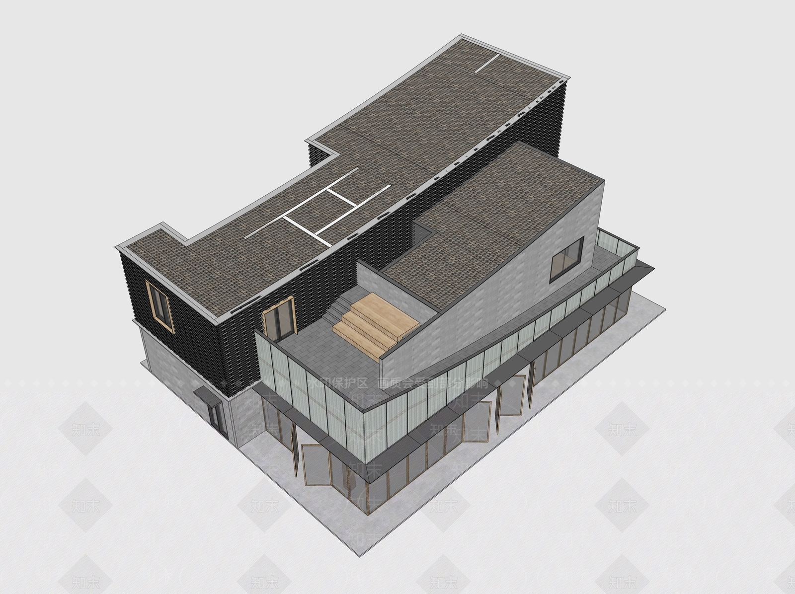 新中式现代其他商业建筑SU模型下载【ID:1178161945】