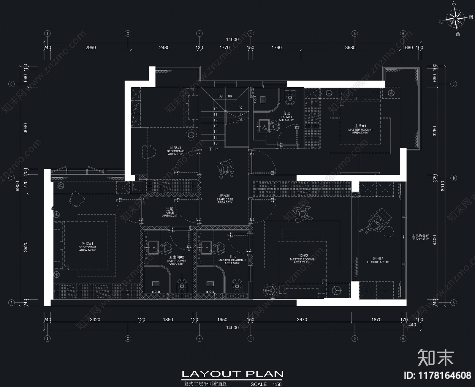 其他家装空间cad施工图下载【ID:1178164608】