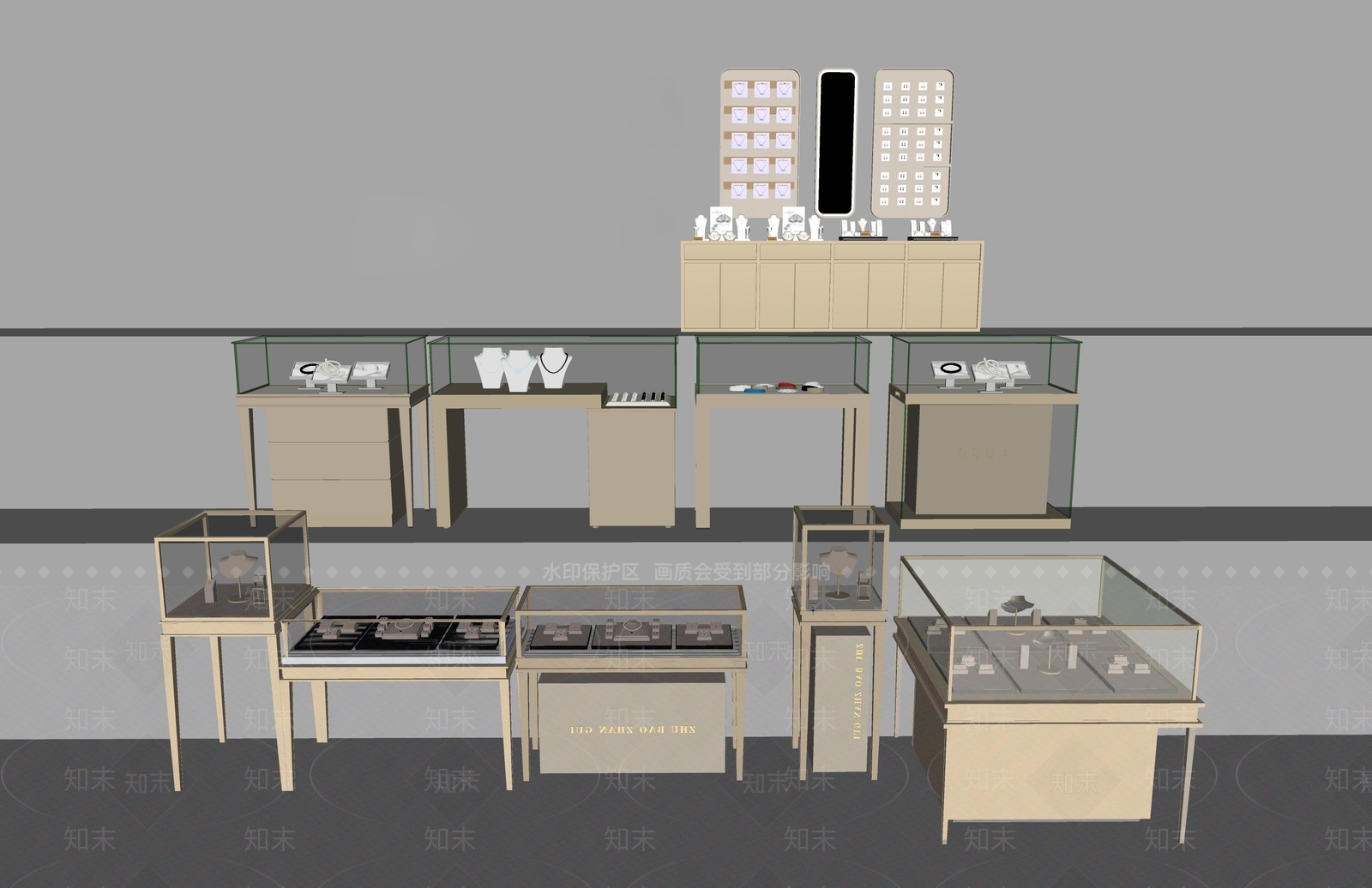 现代珠宝店SU模型下载【ID:1178170052】