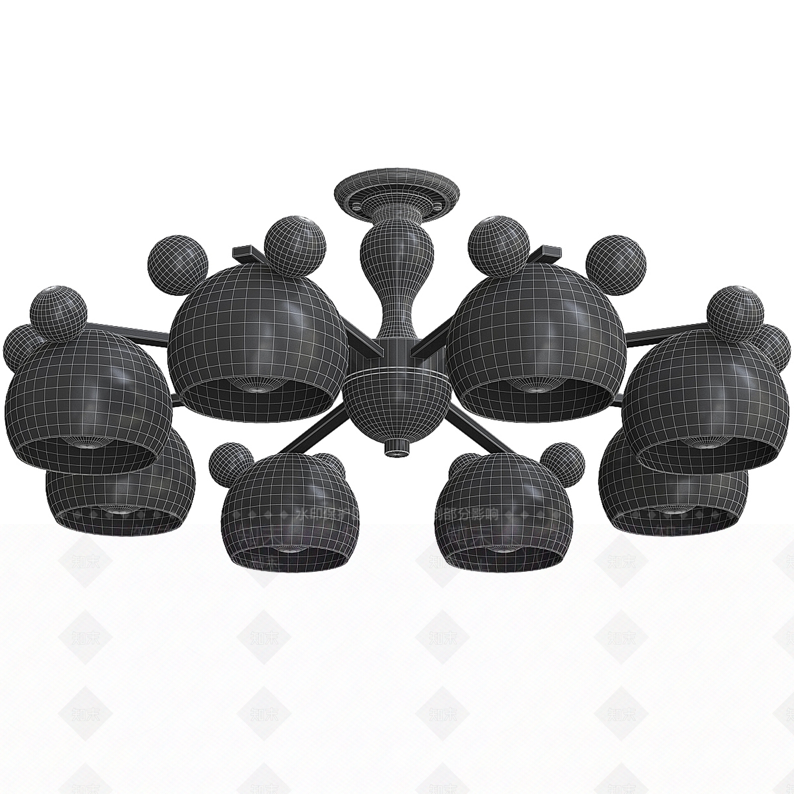吸顶灯3D模型下载【ID:1178170967】