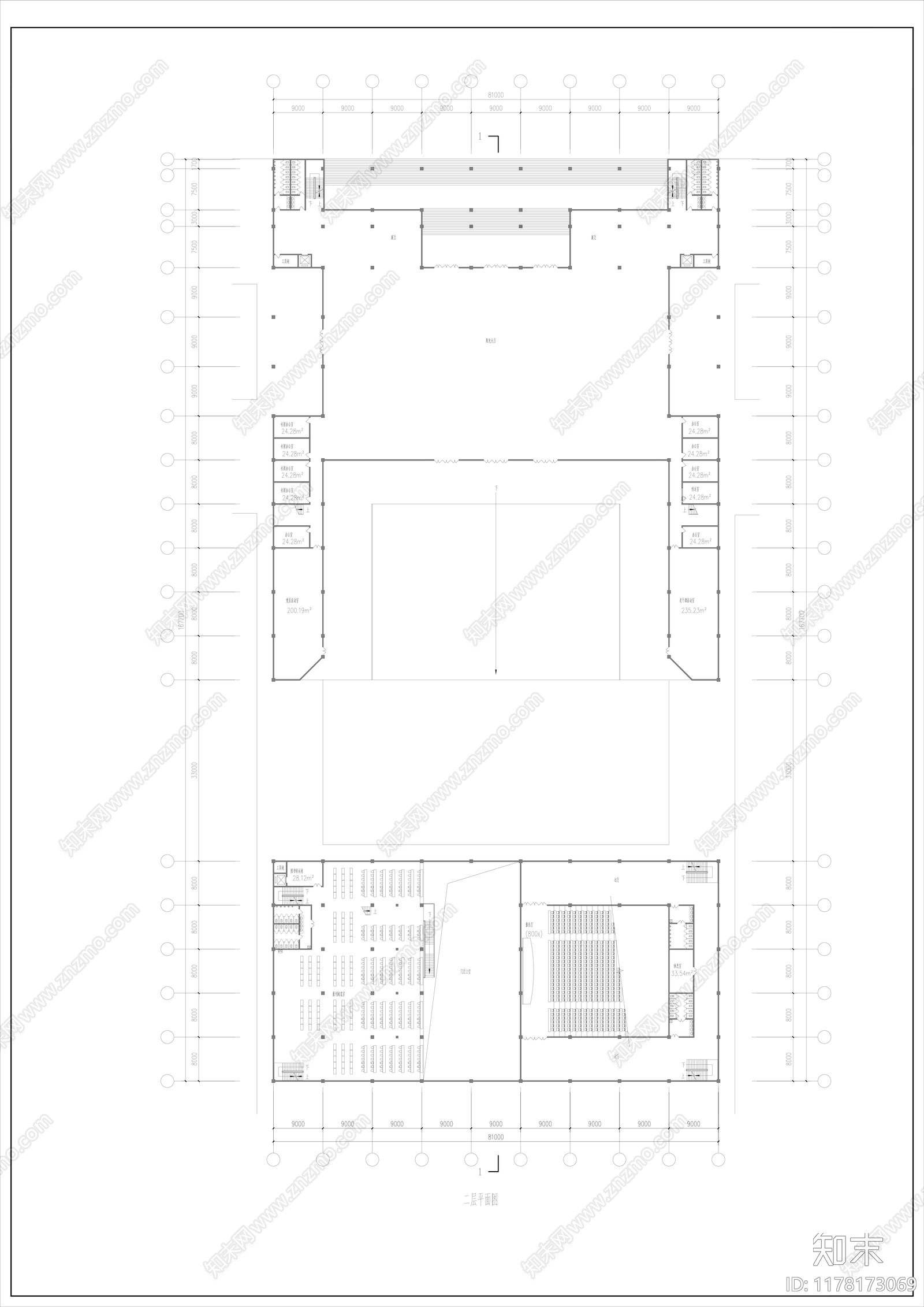 现代学校建筑施工图下载【ID:1178173069】