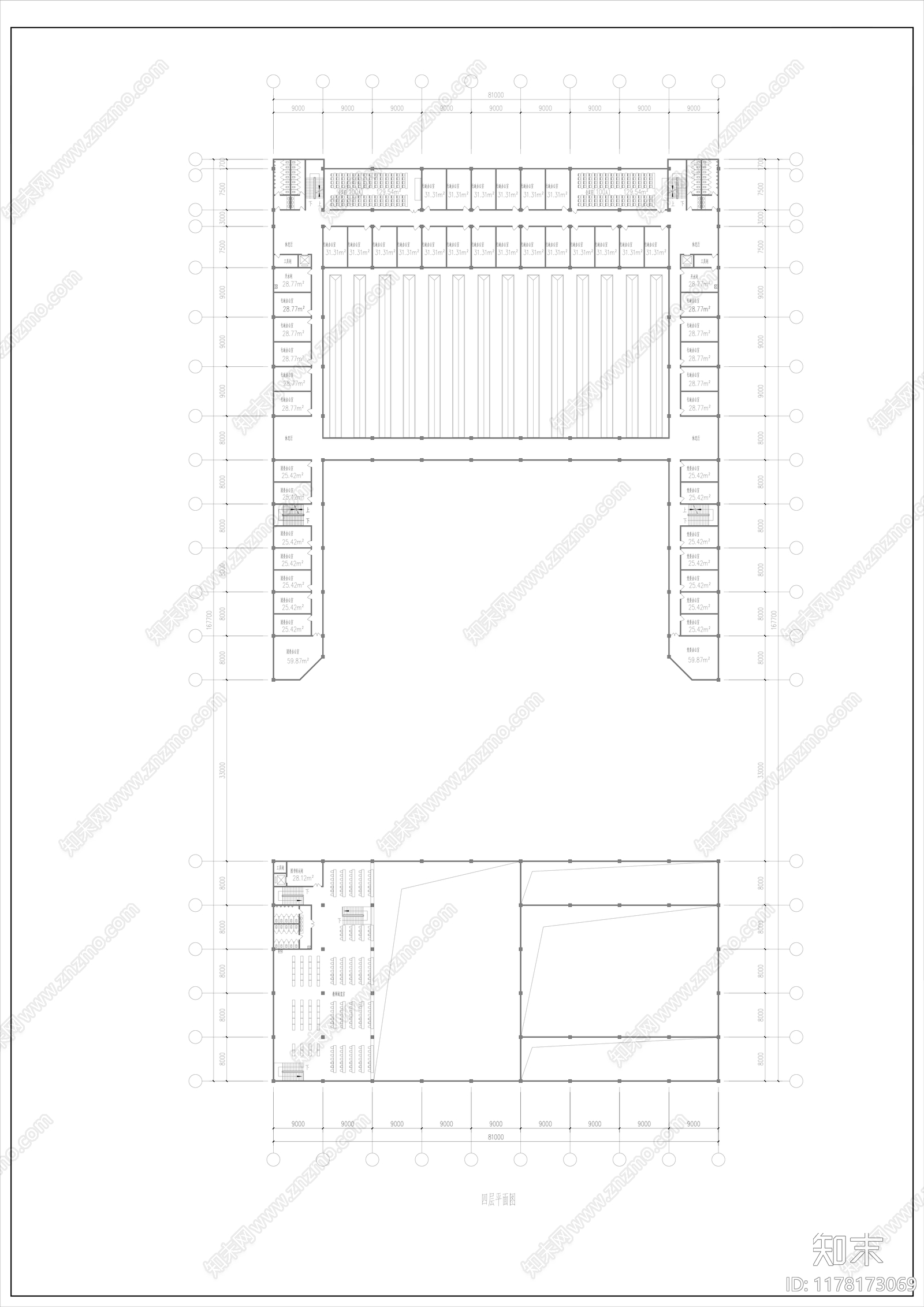 现代学校建筑施工图下载【ID:1178173069】