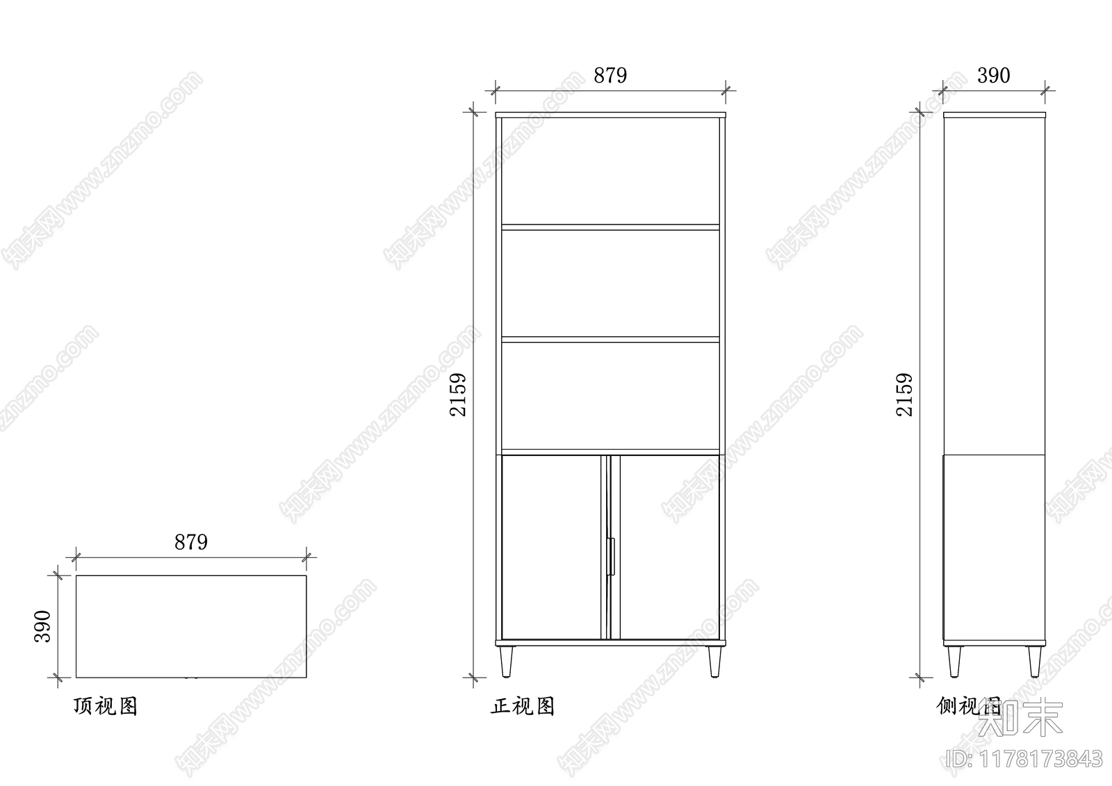 现代柜子施工图下载【ID:1178173843】