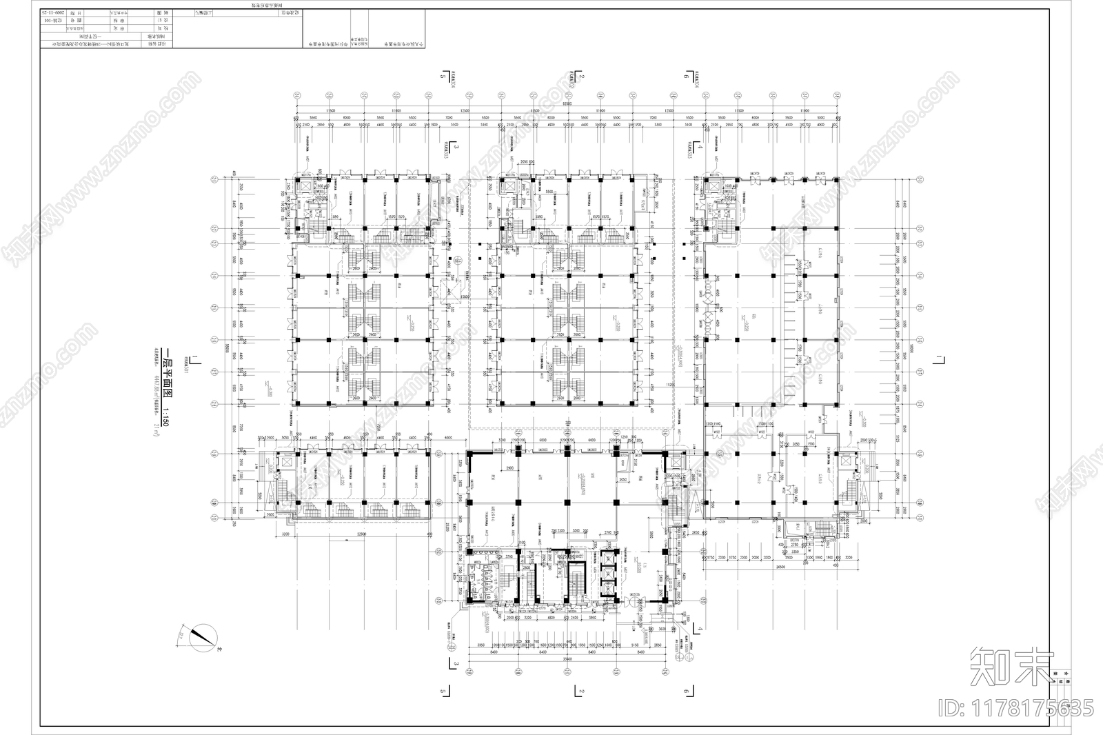 现代简约产业园建筑cad施工图下载【ID:1178175635】