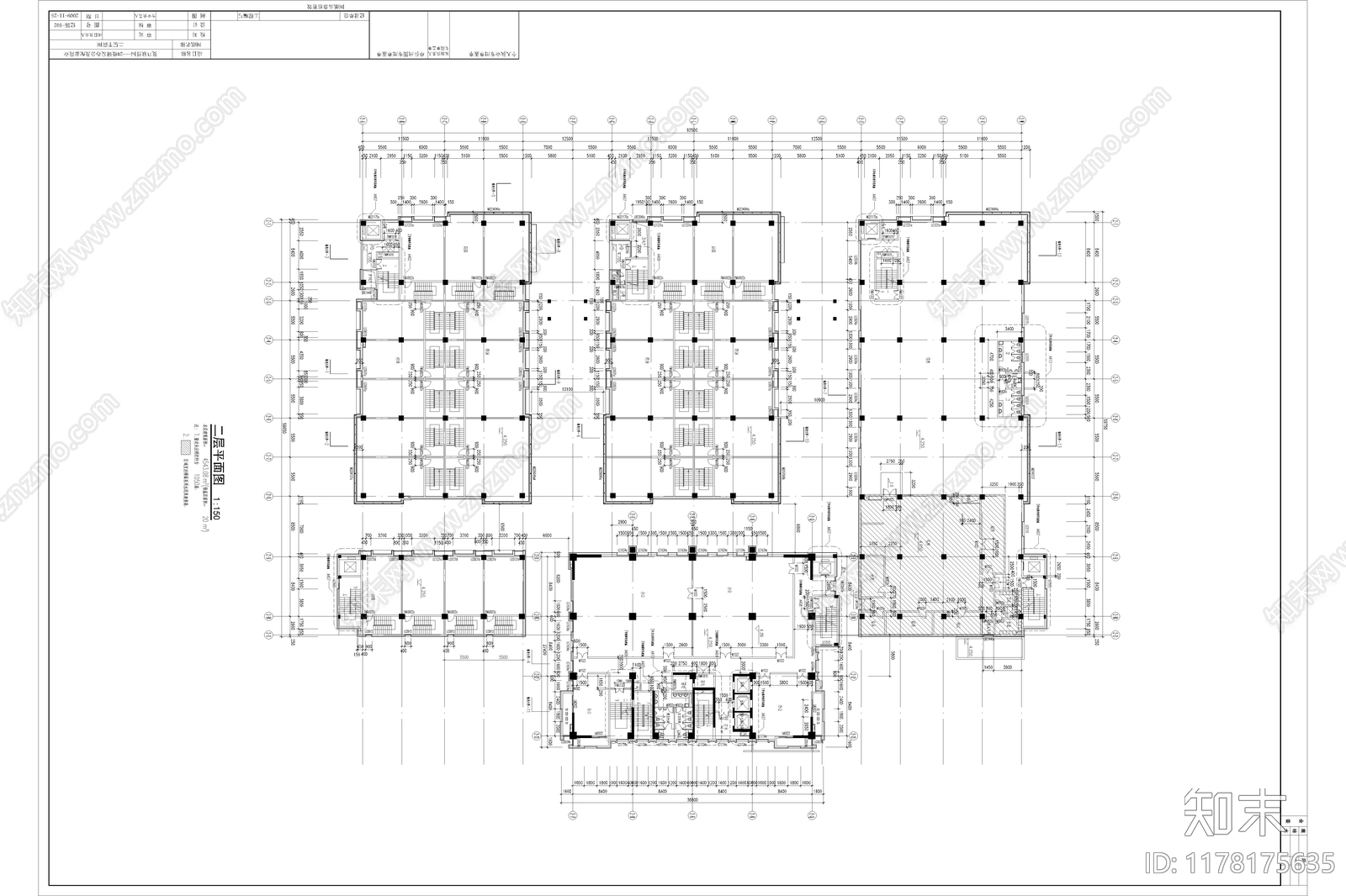 现代简约产业园建筑cad施工图下载【ID:1178175635】