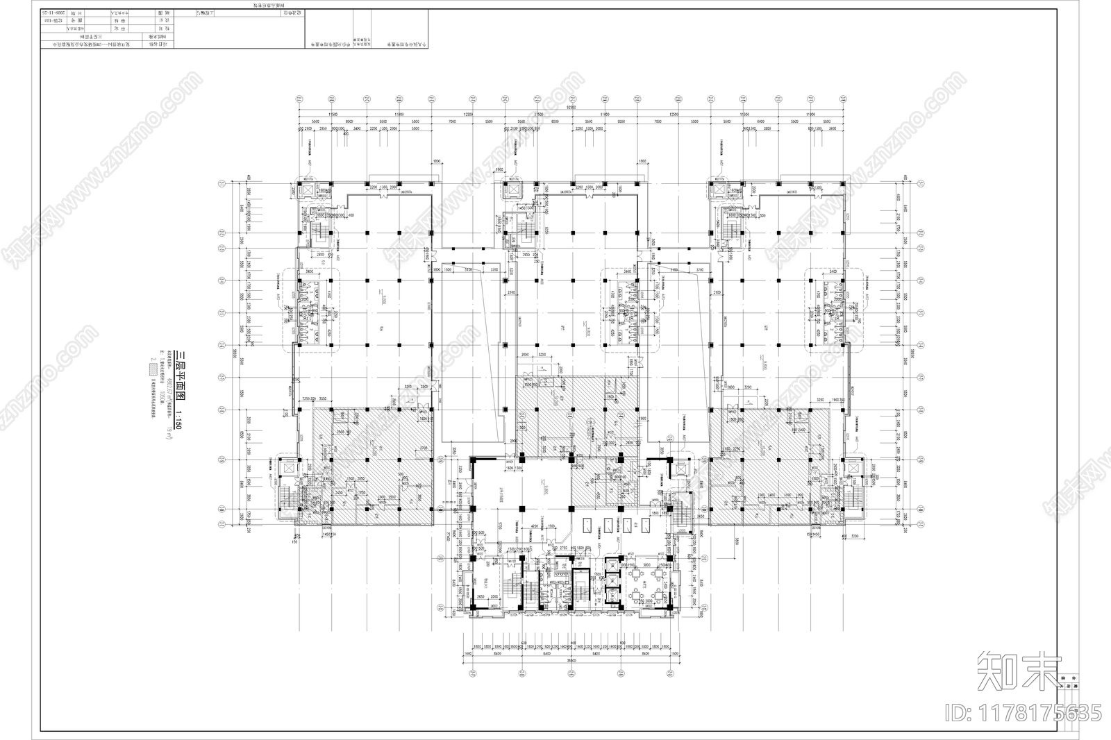 现代简约产业园建筑cad施工图下载【ID:1178175635】