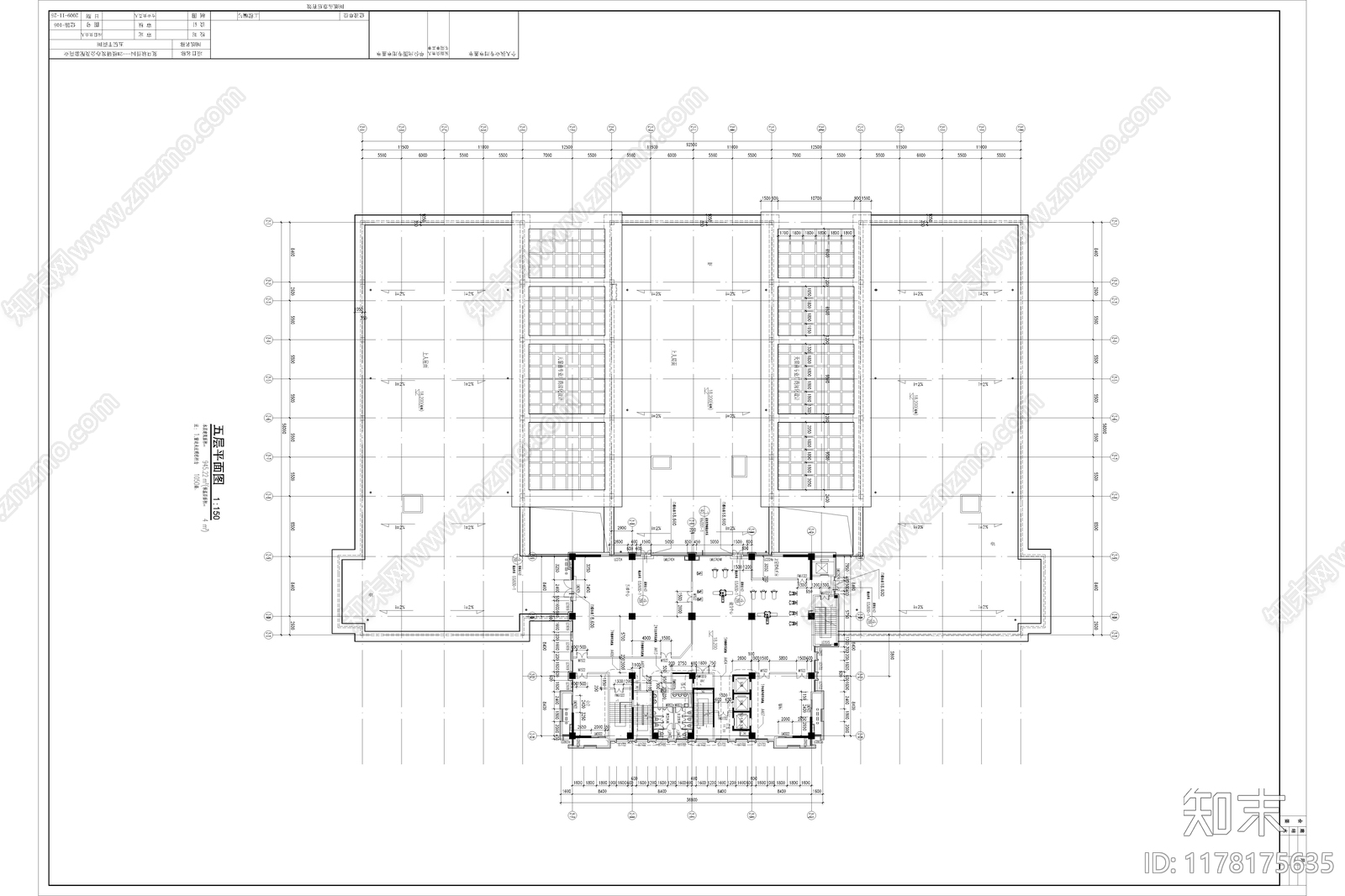 现代简约产业园建筑cad施工图下载【ID:1178175635】