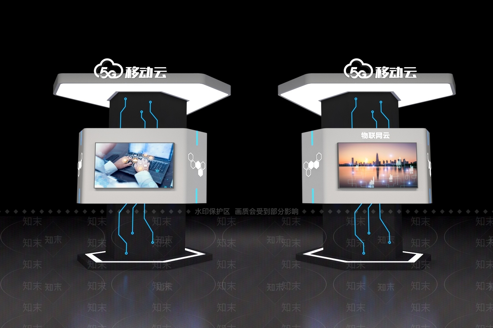 现代柱子3D模型下载【ID:1178176672】