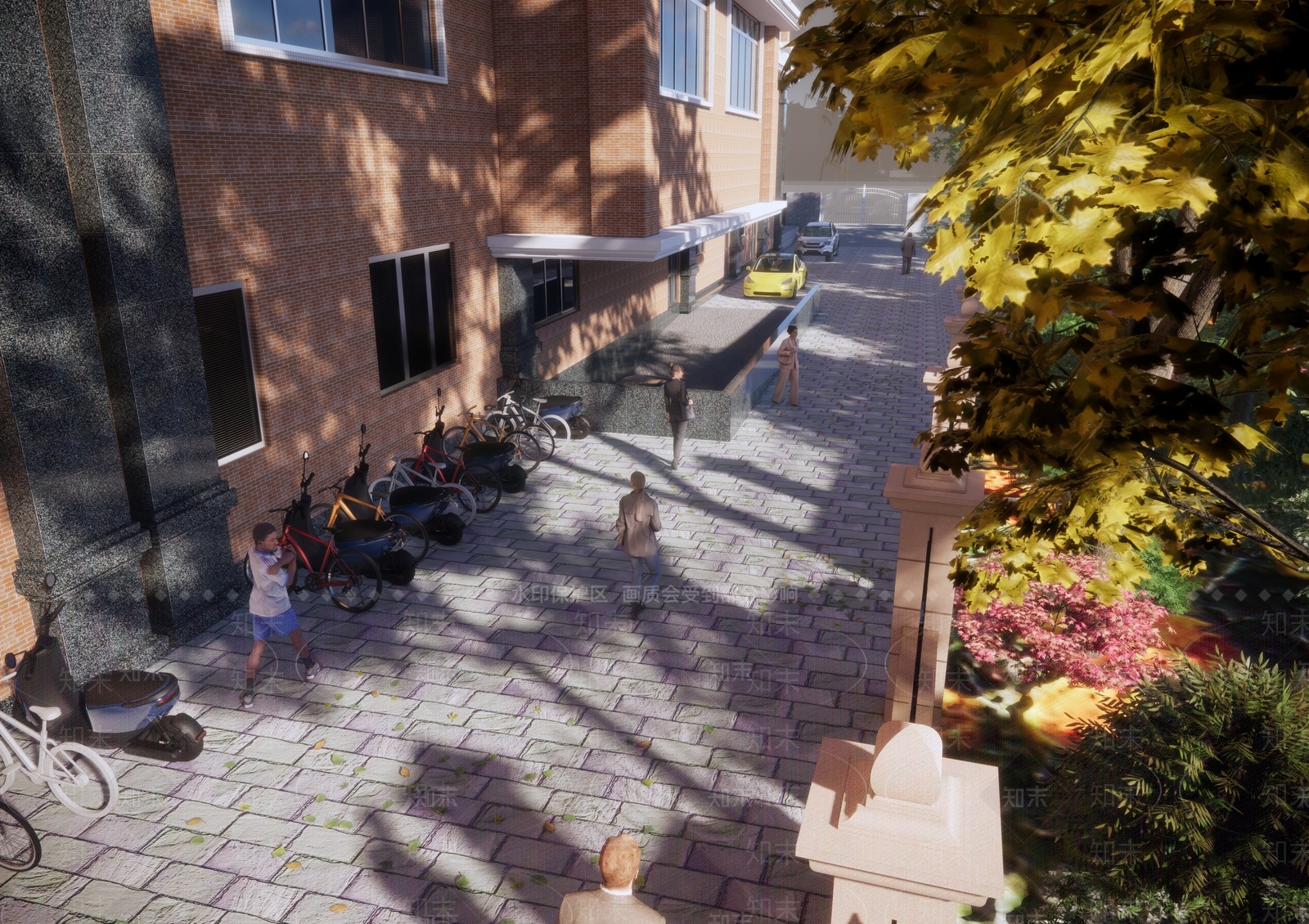 现代小区建筑SU模型下载【ID:1178398191】