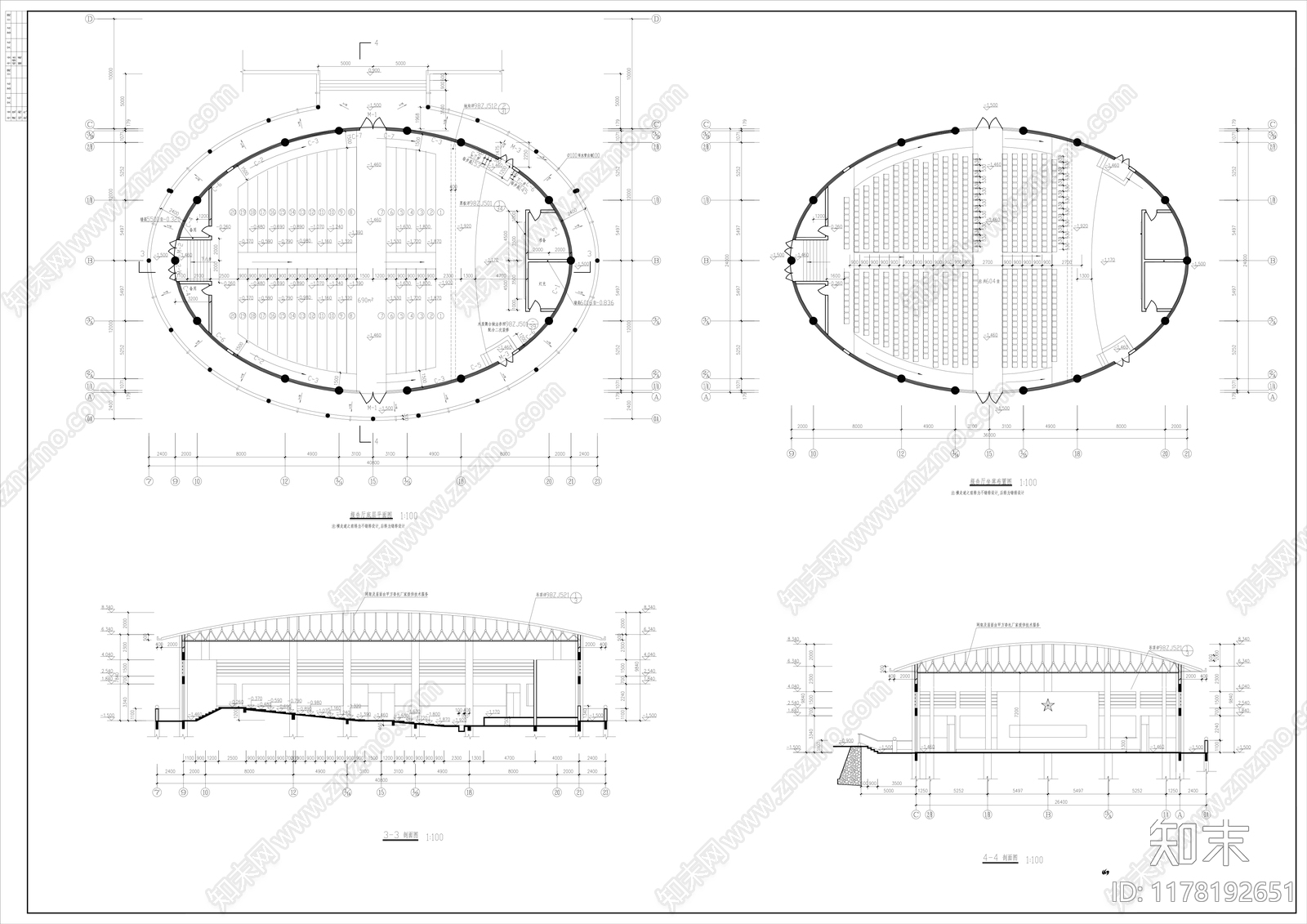 现代学校建筑cad施工图下载【ID:1178192651】