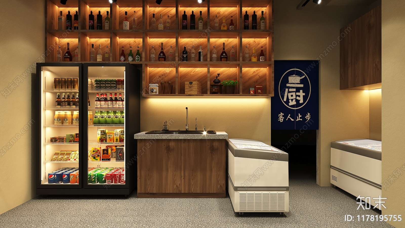 中式火锅店3D模型下载【ID:1178195755】