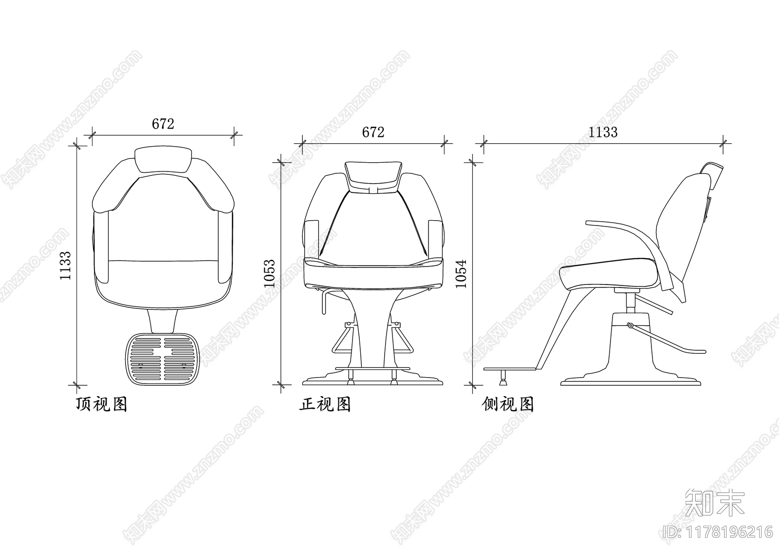 现代椅子施工图下载【ID:1178196216】