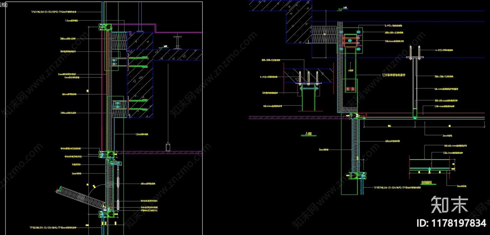 幕墙结构cad施工图下载【ID:1178197834】
