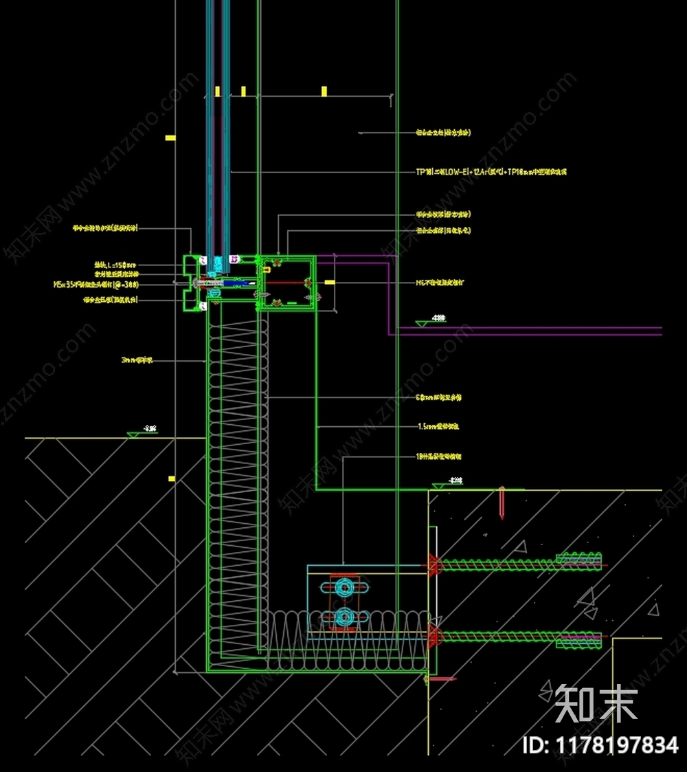 幕墙结构cad施工图下载【ID:1178197834】